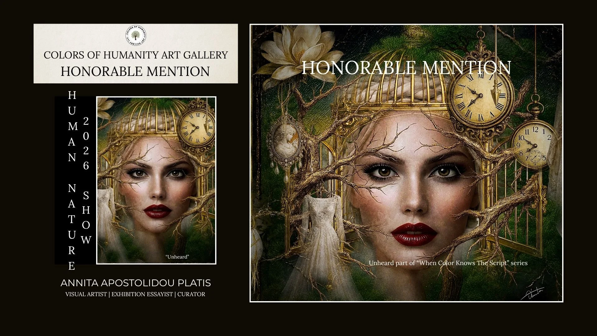 Annita Apostolidou Platis Receives Honorable Mention at “Human Nature” 2026 International Exhibition