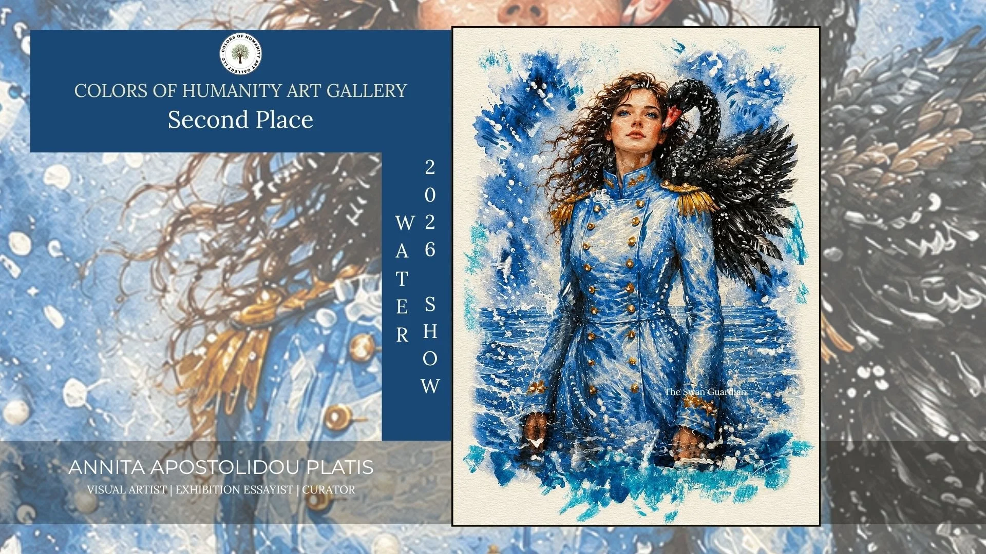 Second Place Award | Annita Apostolidou Platis at Water 2026 International Juried Exhibition, Colors of Humanity Art Gallery 