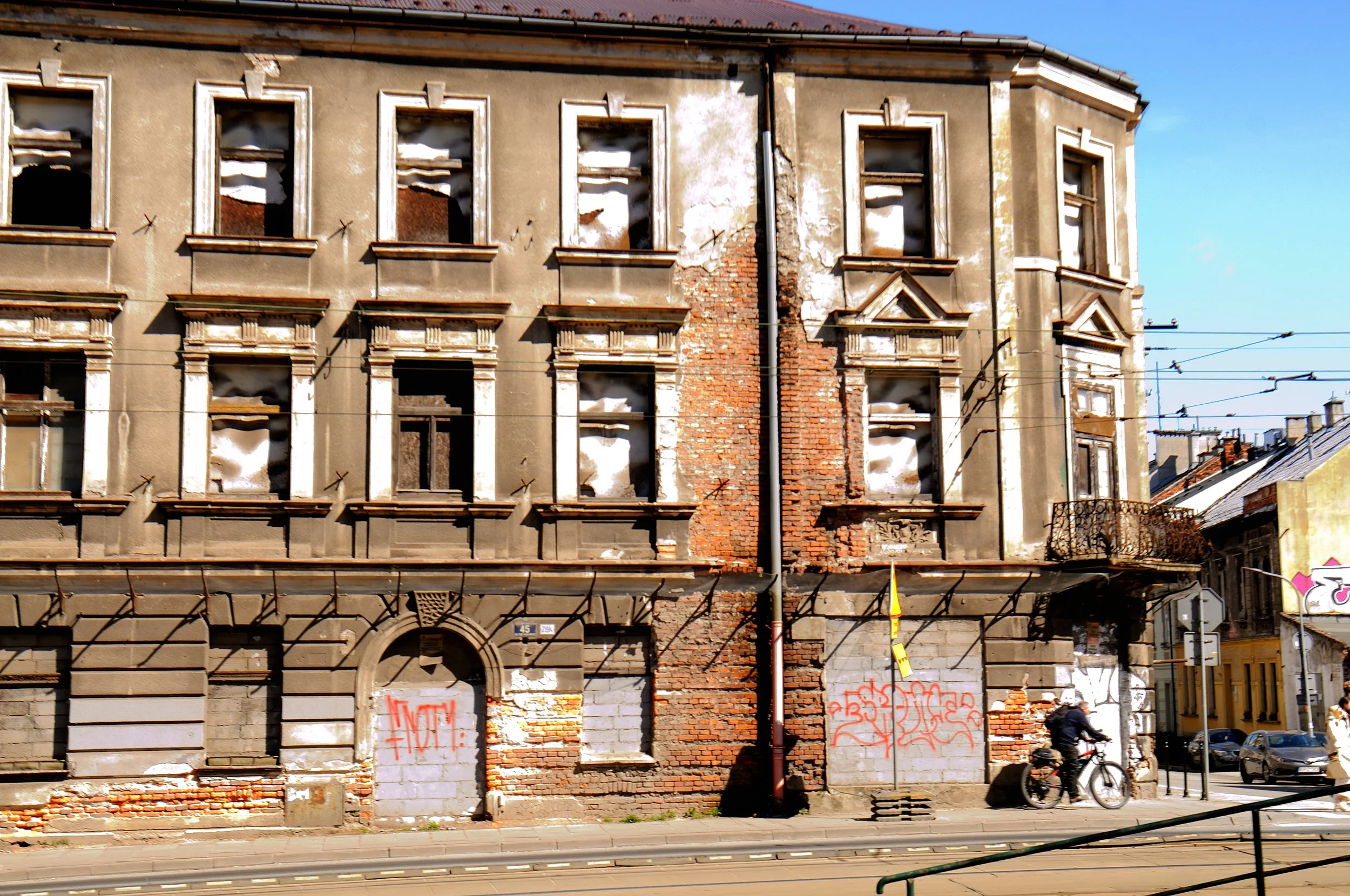 Distretto di Podgorze - ex ghetto: nel 1941 gli ebrei furono deportati in quest'area. Tuttora alcune abitazioni sono in stato di abbandono.