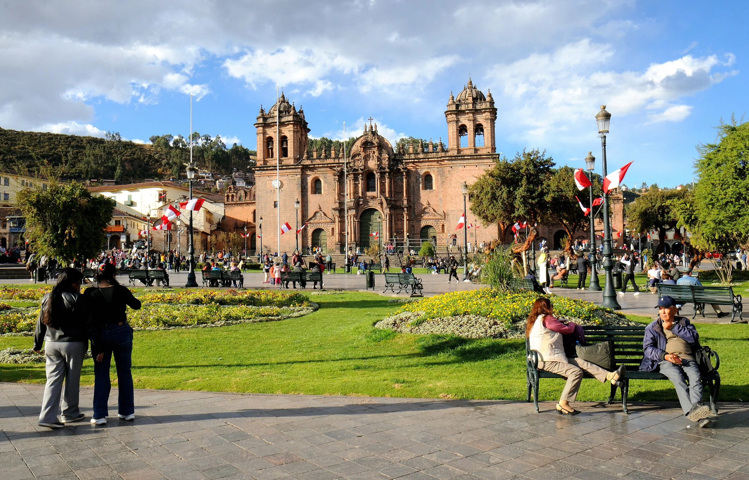 Cusco - Plaza De Armas, ex Huacaypata, centro nevralgico della capitale Inca conquistata dagli spagnoli nel 1534.