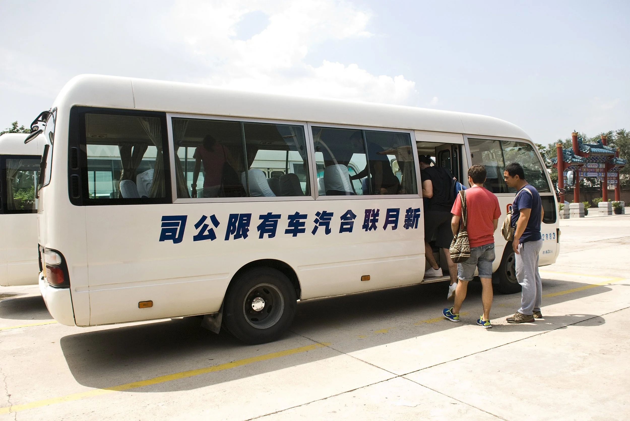 Beijing - pullman per raggiungere la Grande Muraglia di Badaling