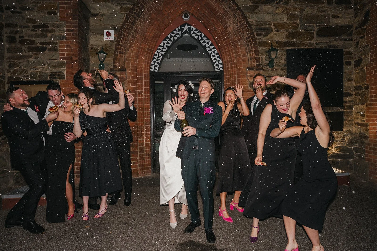 Perfectly timed chaos (bridesmaids survived unscathed - just).
