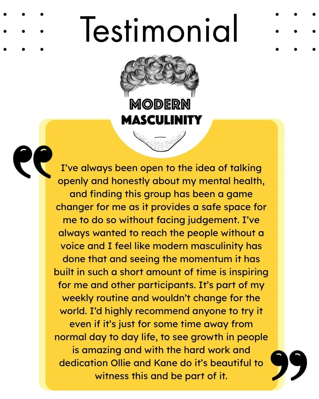 We&rsquo;re incredibly grateful for trust like this.
This is EXACTLY why we do what we do 🤝

If you&rsquo;ve been thinking about coming along &mdash; this is your sign.
📩 DM the page to get involved.

____________

#ModernMasculinity #MensMentalHea
