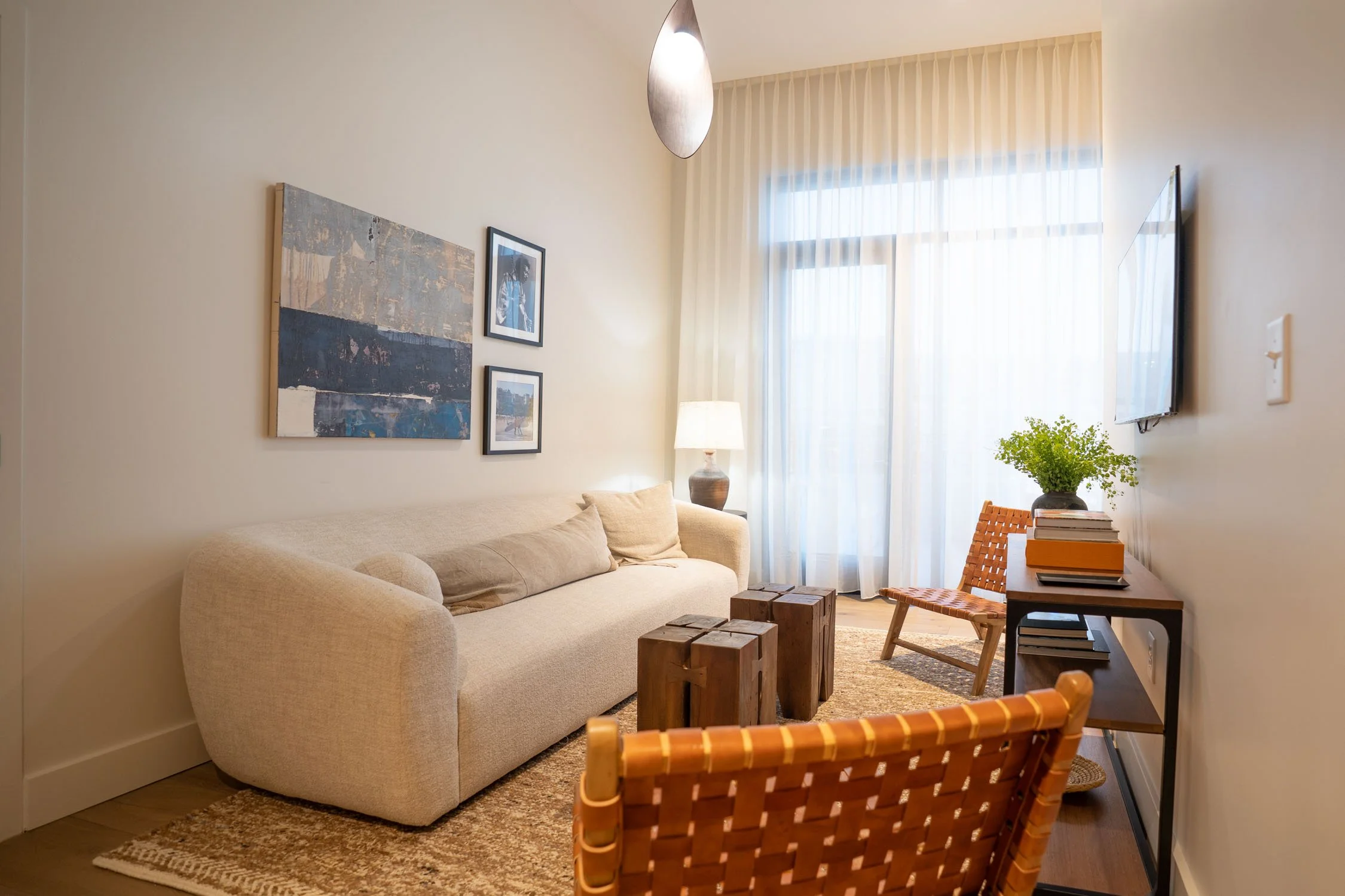 Tidal Suite at The Sitio, a hotel near Atlantic Park Surf with a bright, stylish modern interior