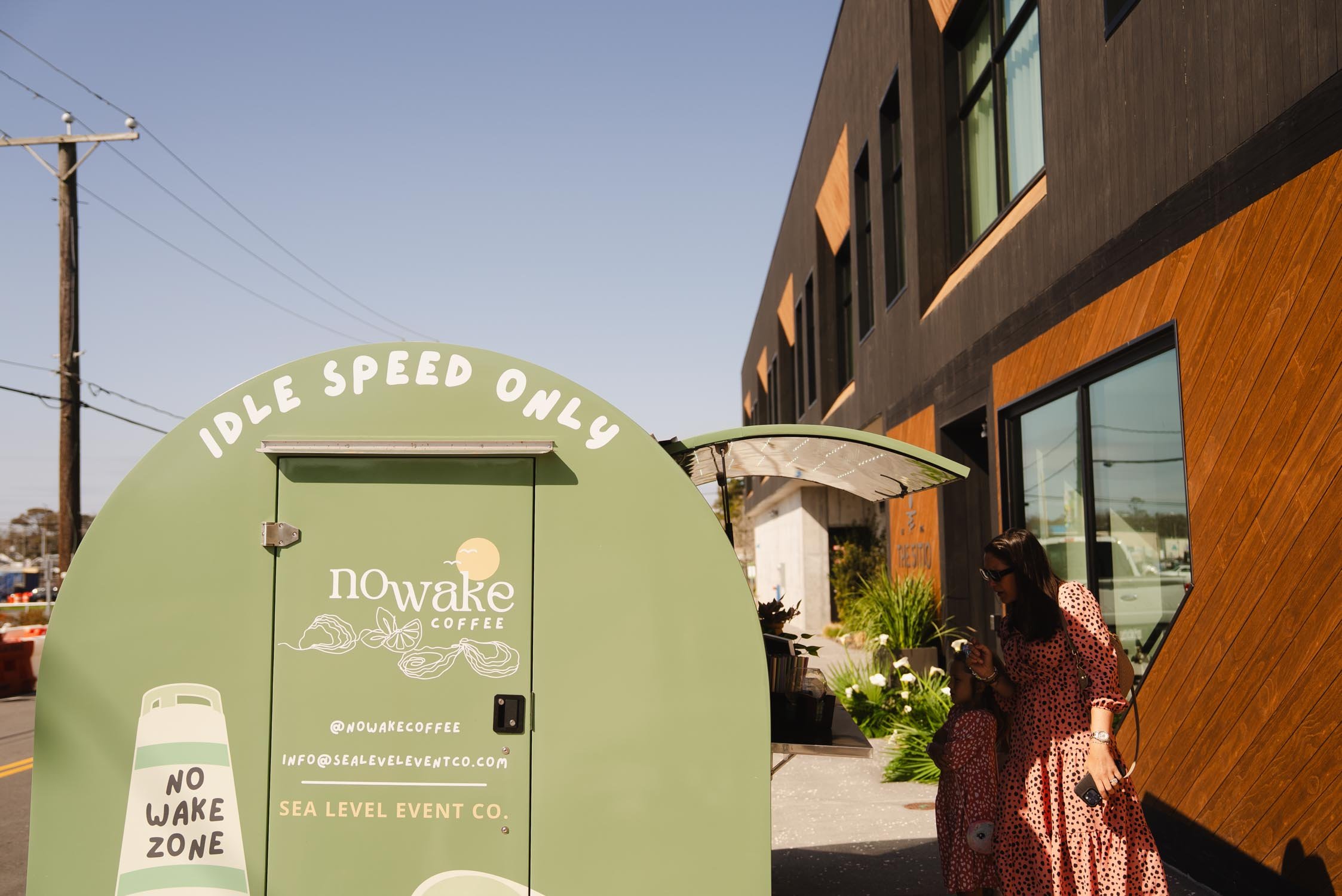 Coffee truck outside The Sitio Atlantic Park during a brand activation at Virginia Beach hotel