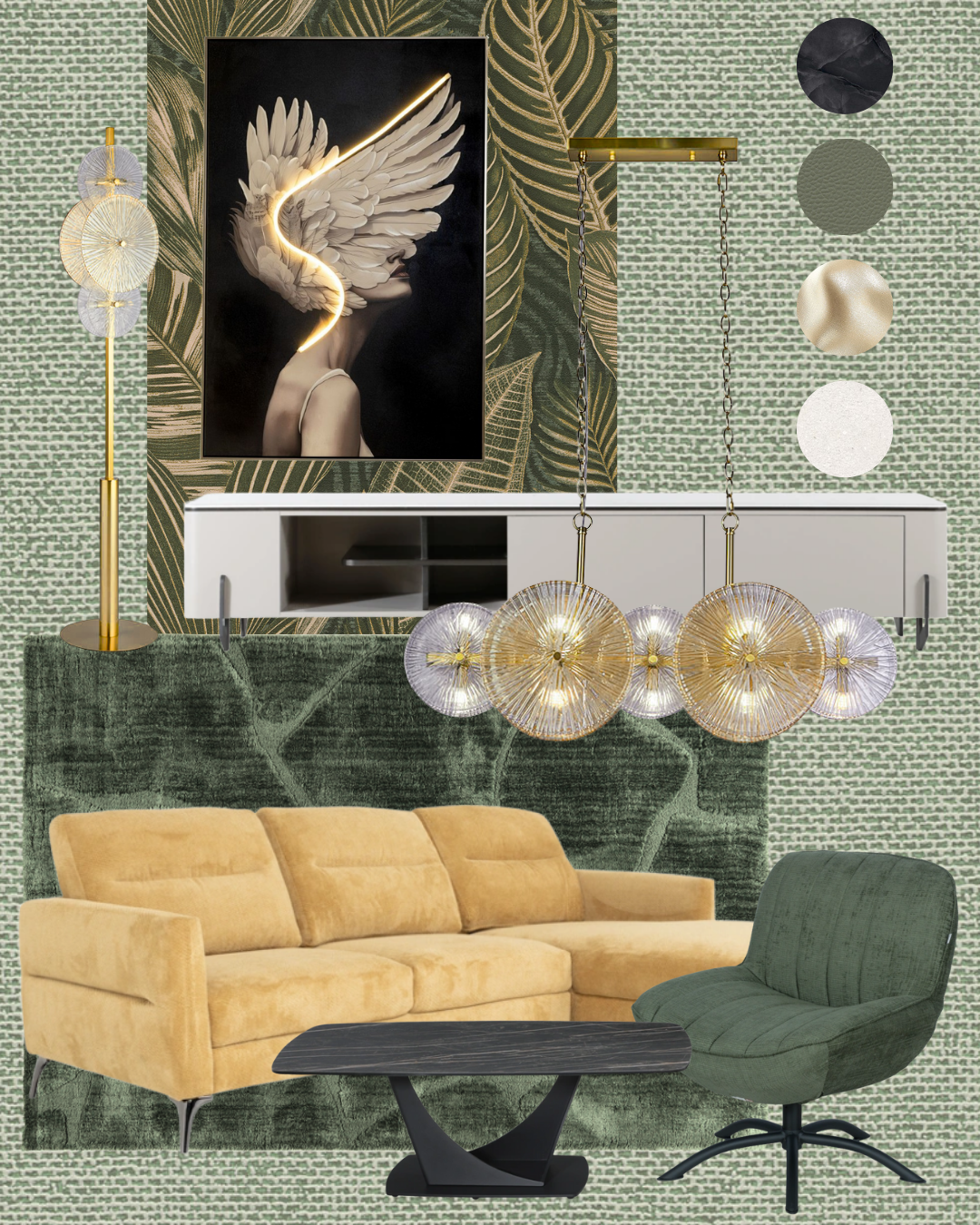 Emerald  Glow  Lounge  Set