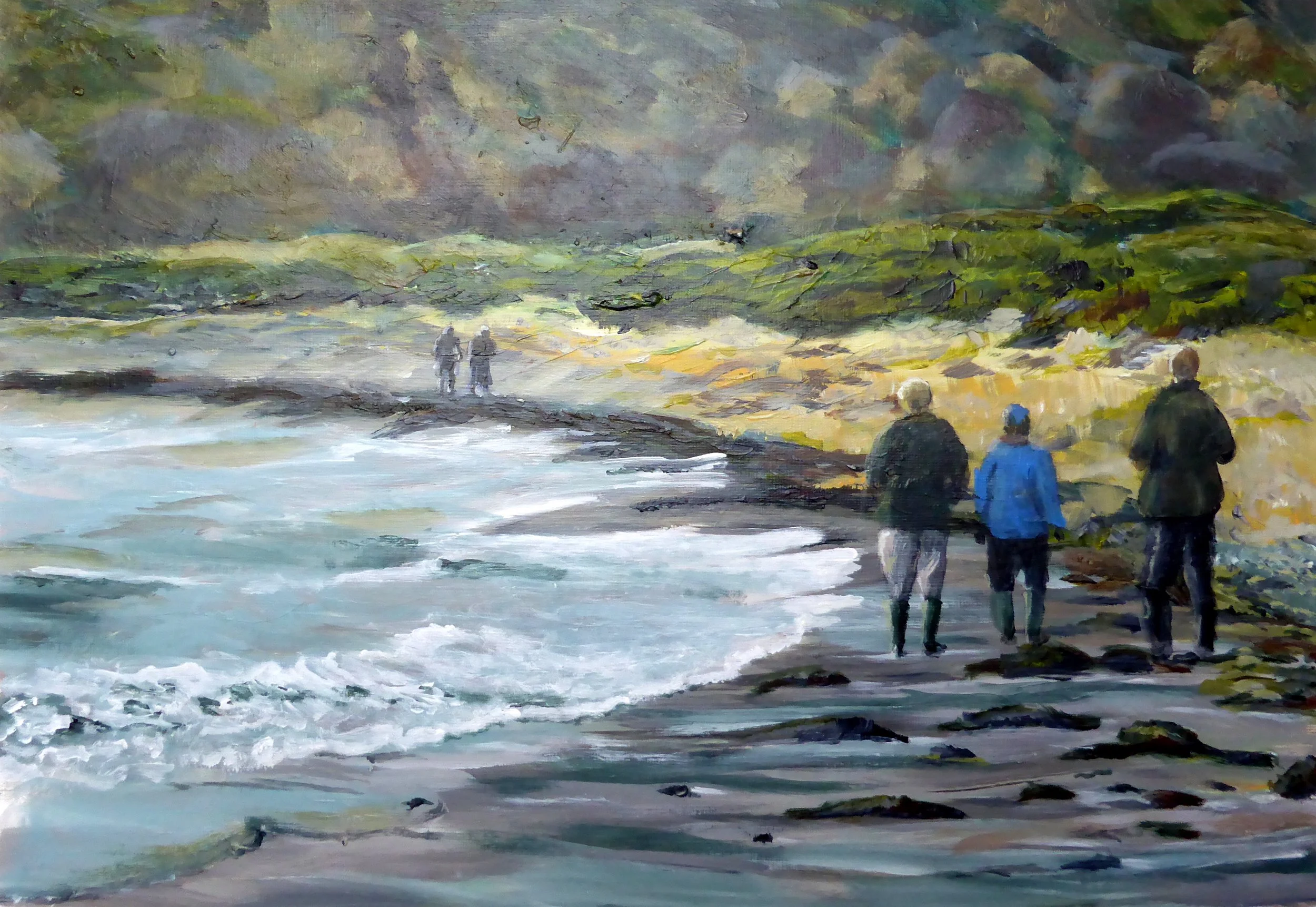 [C19] 4th of January Walk, Carradale Bay (Media: Acrylic, Surface: Paper 29.7x42.0 cm) £70