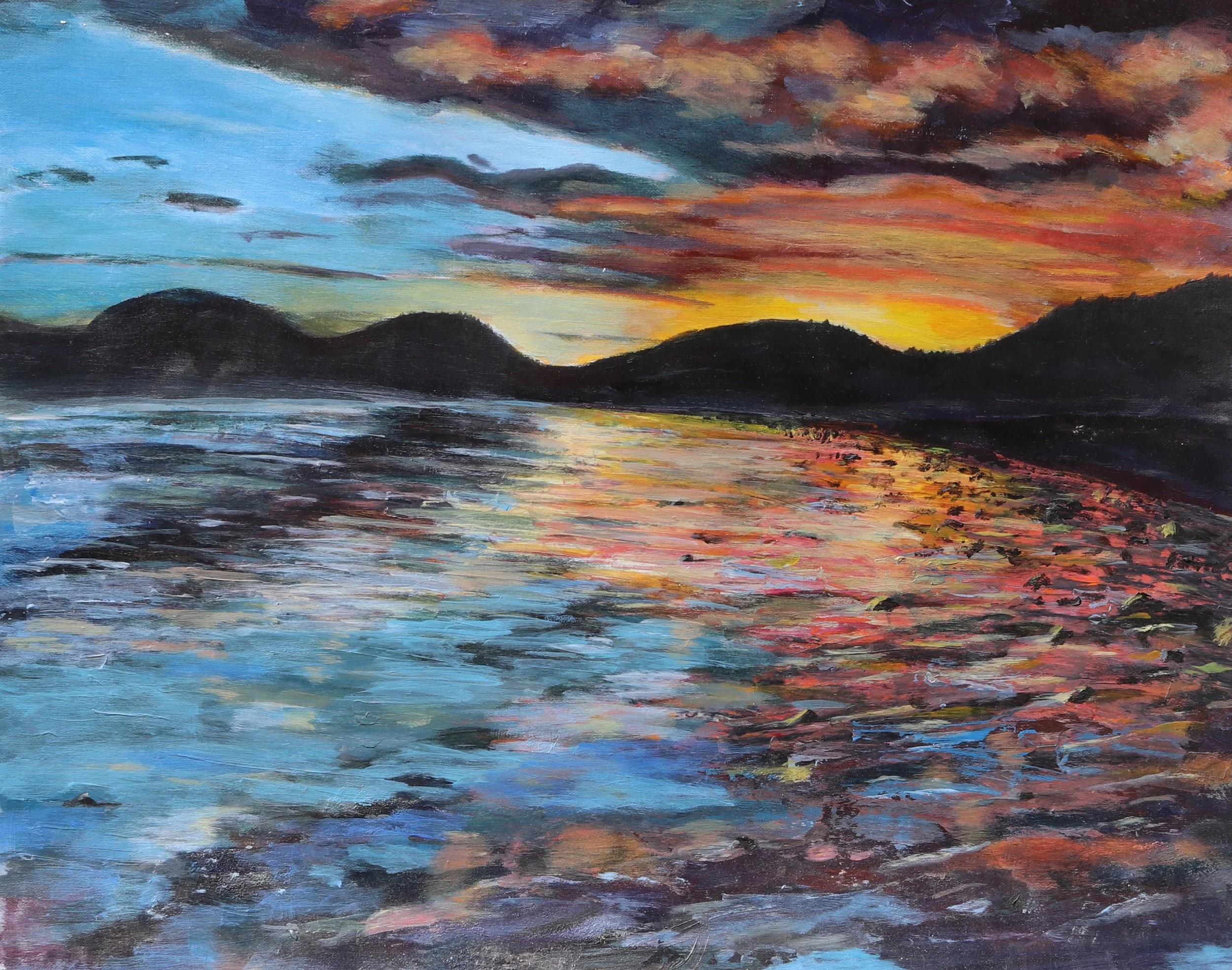[C03] Carradale Bay (Media: Acrylic, Surface: Paper 29.7x42.0 cm) £70