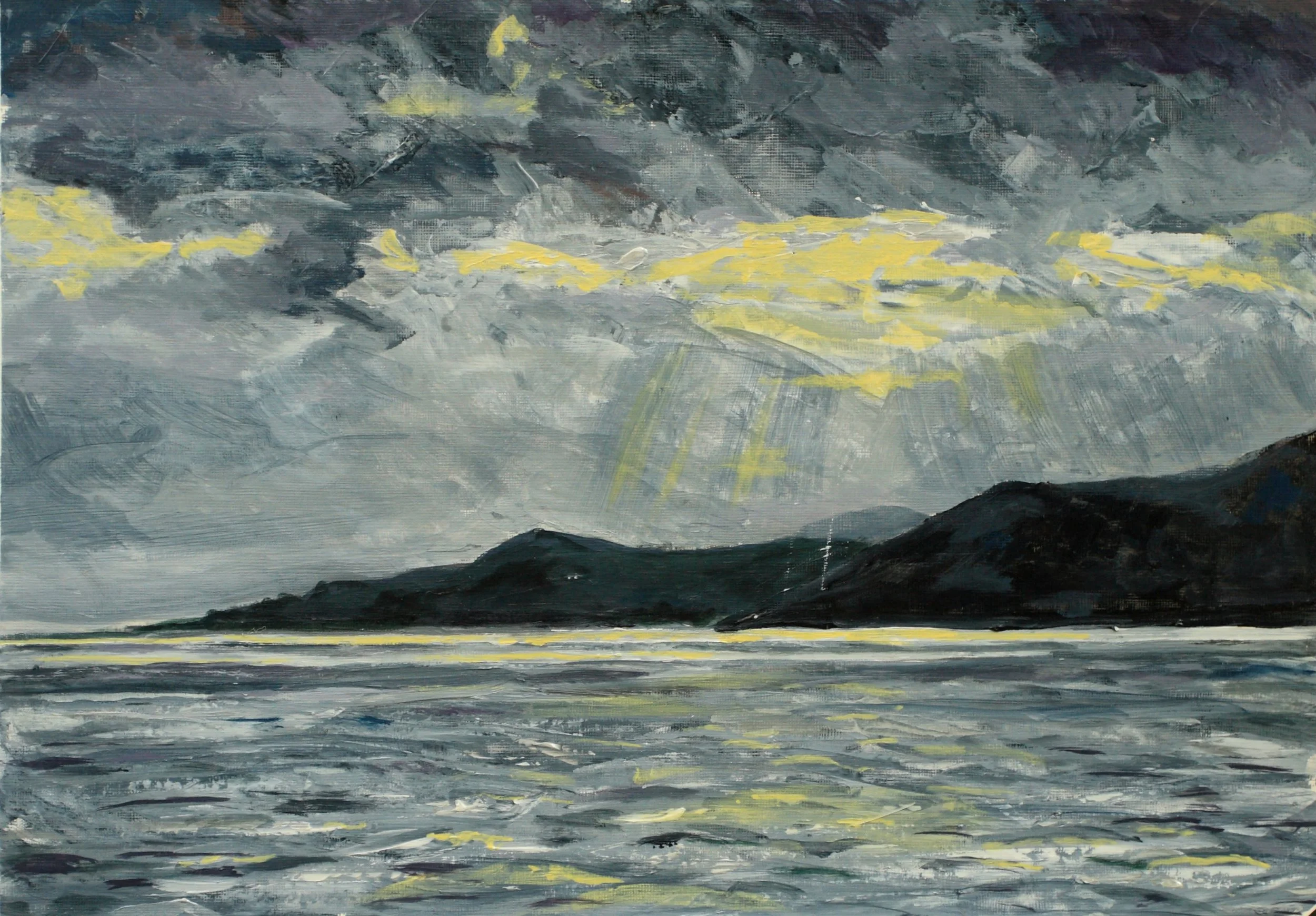 [C35] Carradale Bay (Media: Acrylic, Surface: Paper 29.7x42.0 cm) £70