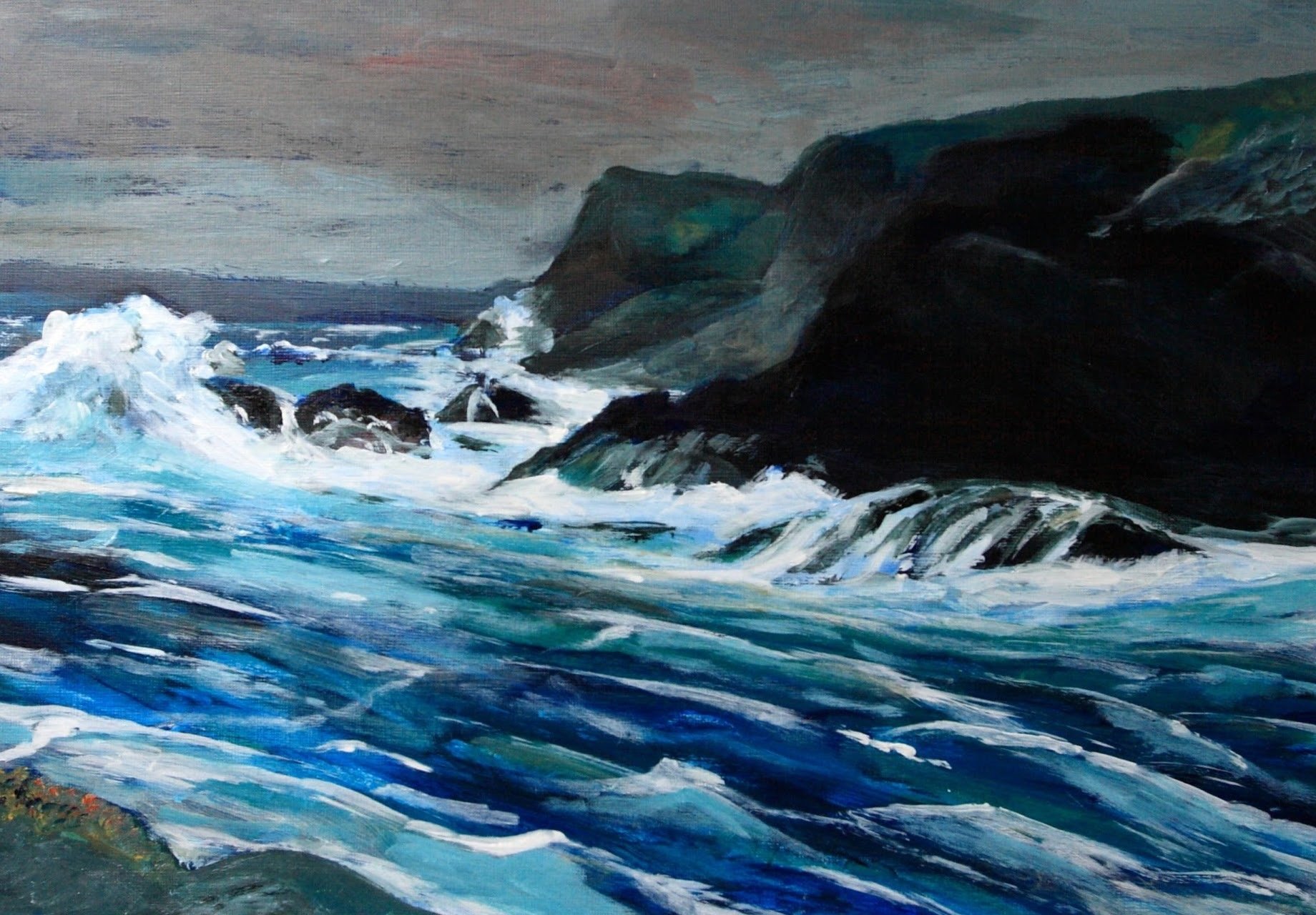 [SH02] West Burra, Shetland (Media: Acrylic, Surface: Paper 29.7x42.0 cm) £80