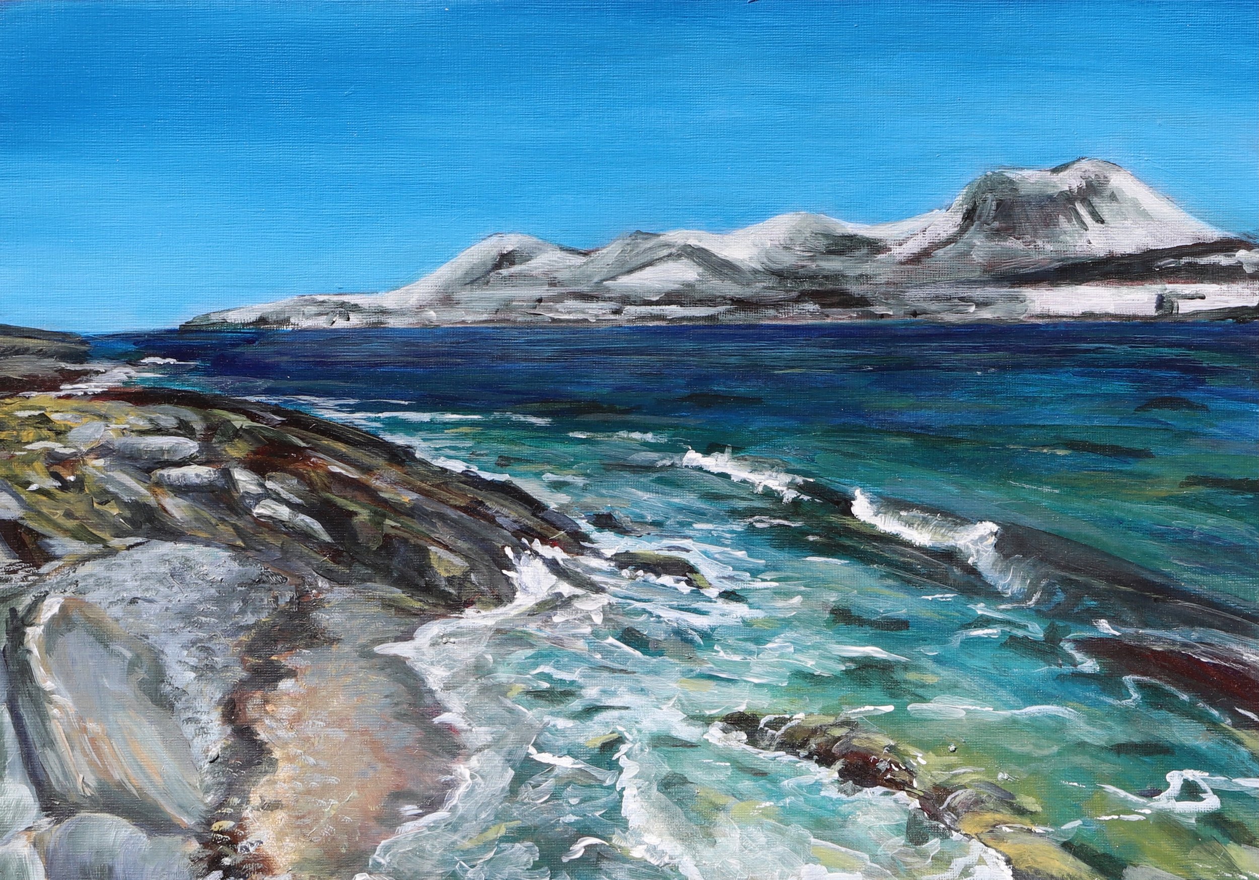 [G04] Grogport Winter No.2 (Original, Media: Acrylic, Surface: paper 29.7x42.0 cm) £90