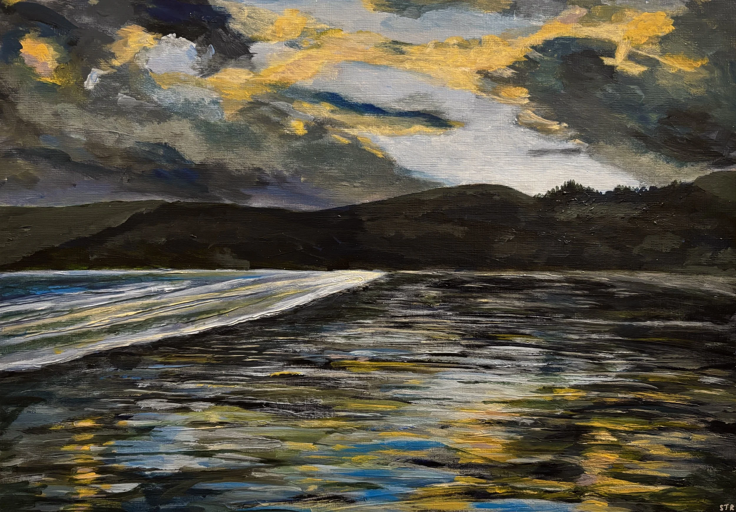 [C25] Carradale Bay (Media: Acrylic, Surface: Paper 29.7x42.0 cm) £70