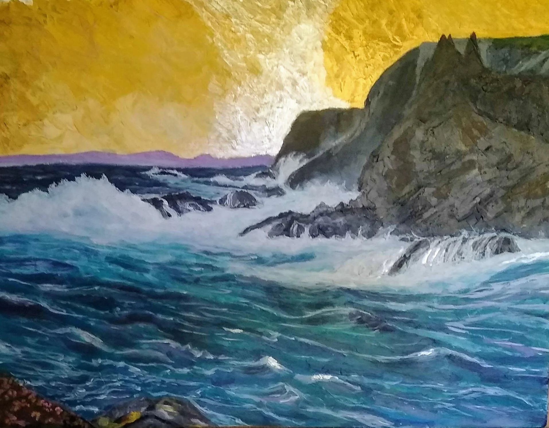 [SH06] West Burra 2 , Shetland (Media: Acrylic, Surface: Paper 29.7x42.0 cm) £80