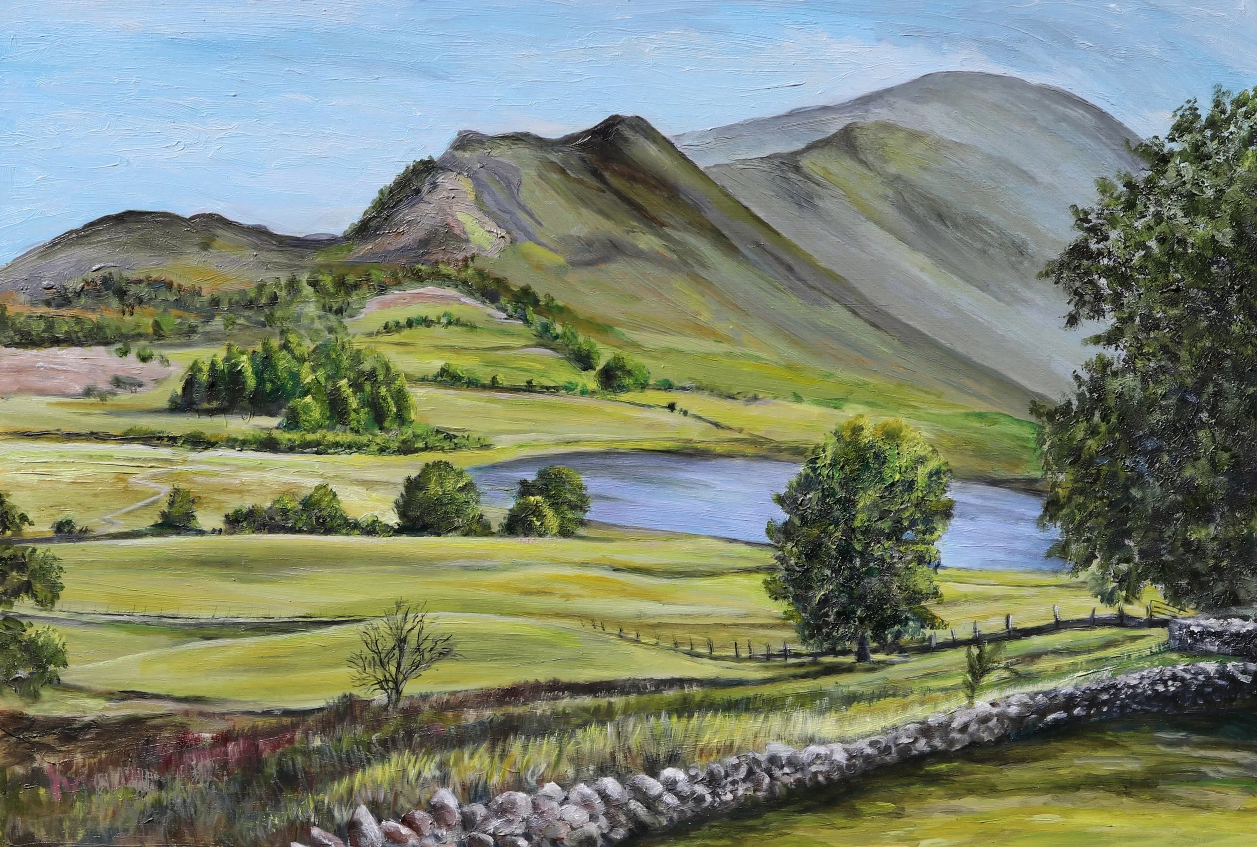 [L10] Little Langdale 2, Cumbria (Media: Oil, Surface: Board 24” x 18” ) 