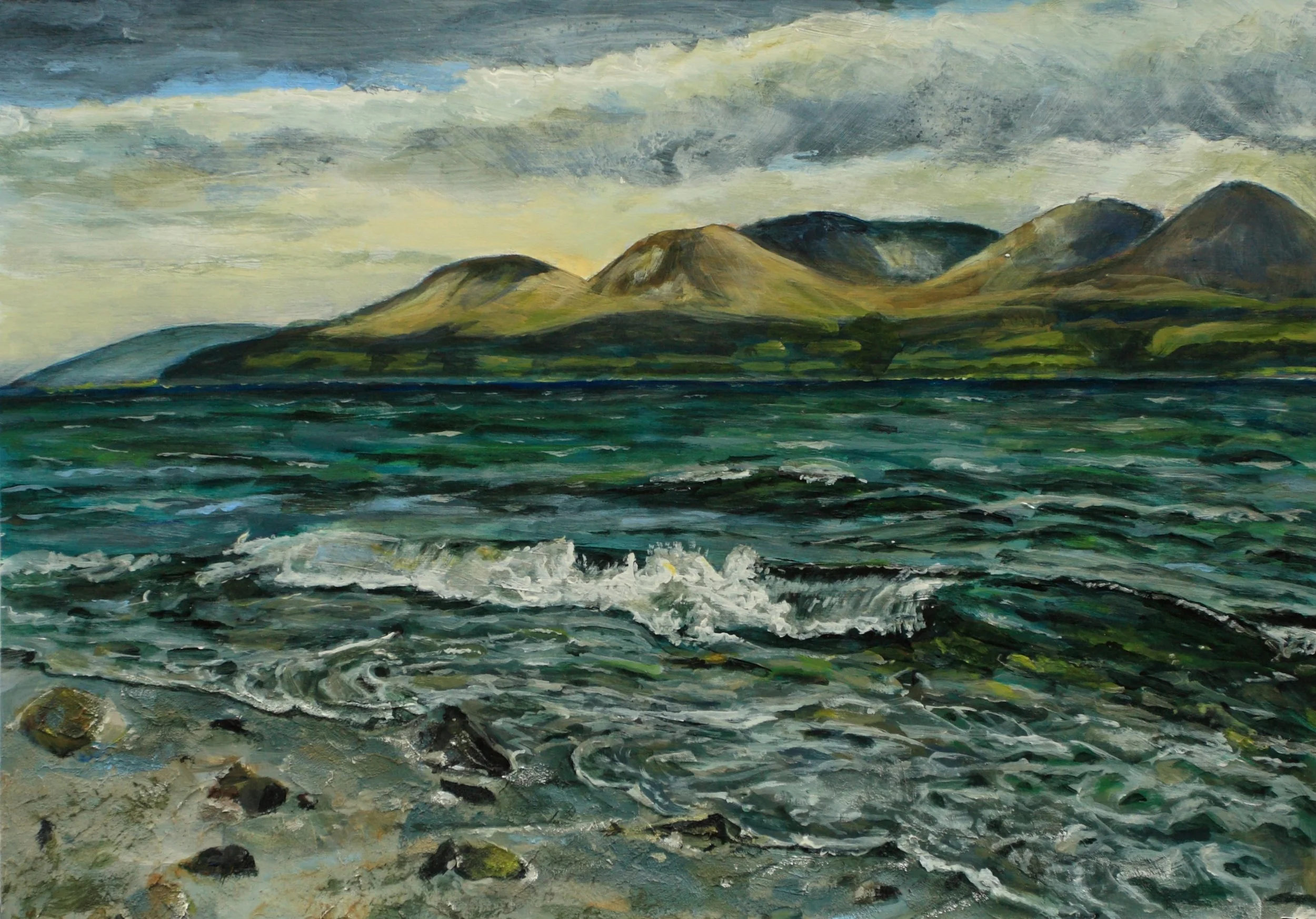 [G11] Arran from Grogport  (Media: Acrylic, Surface: Paper 29.7x42.0 cm) £90
