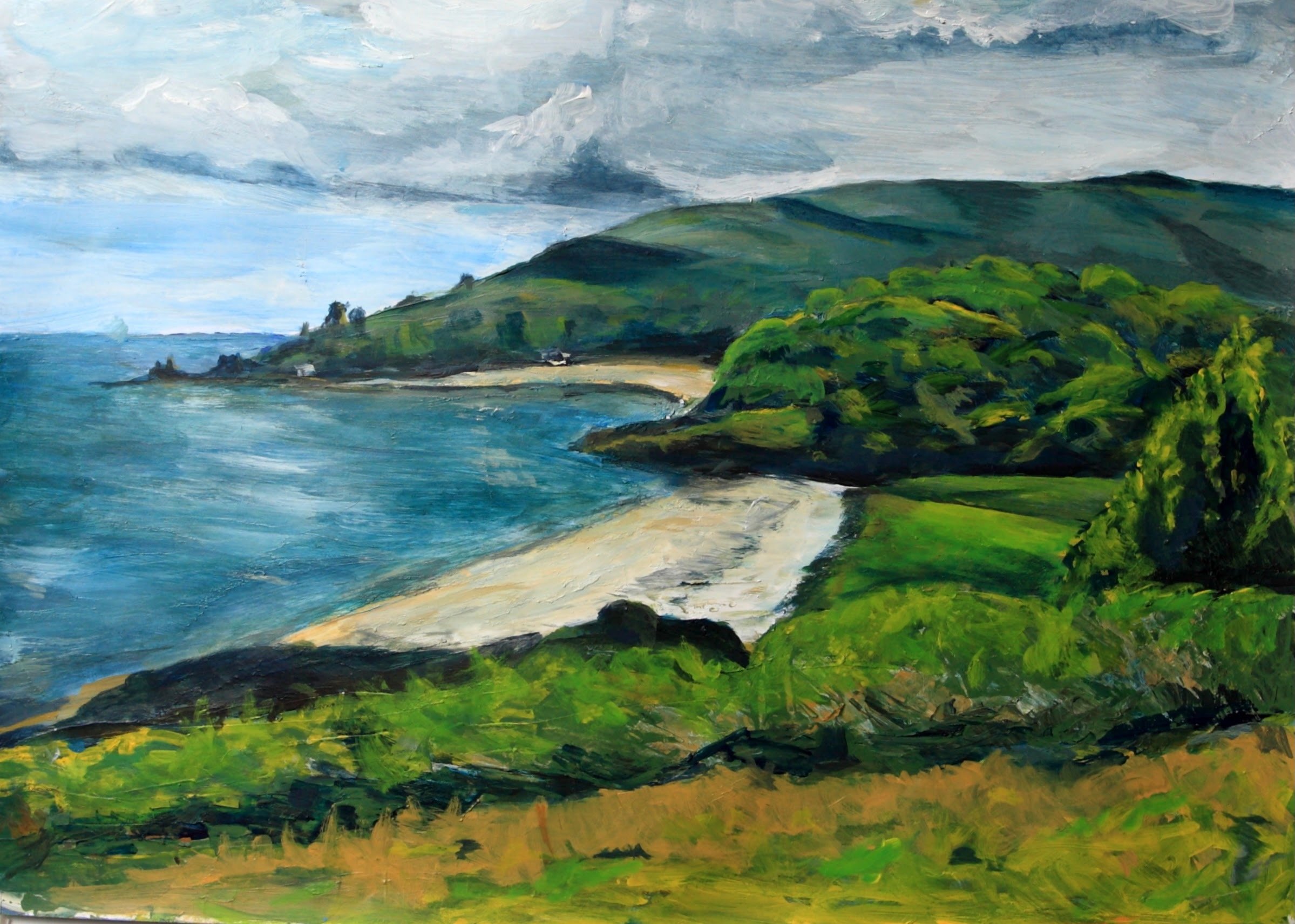 [T06] Dippen Bay, Torrisdale (Original, Media: Acrylic, Surface: A3 paper) £90