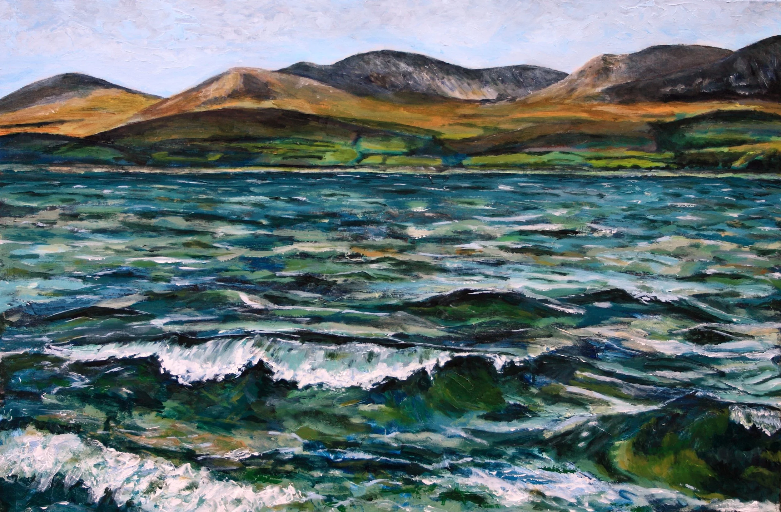[G05] Arran from Grogport  (Media: Acrylic, Surface: Canvas 36” x 24” ) £150