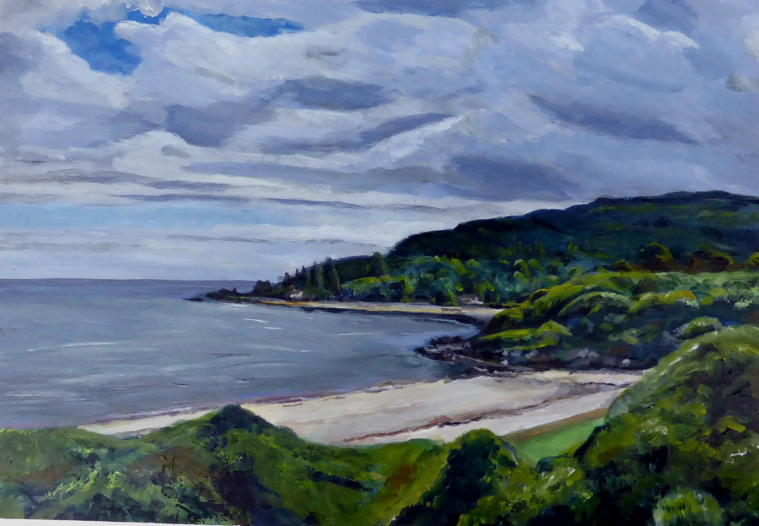 [T01] Dippen Bay, Torrisdale (Original, Media: Acrylic, Surface: A3 paper) £90