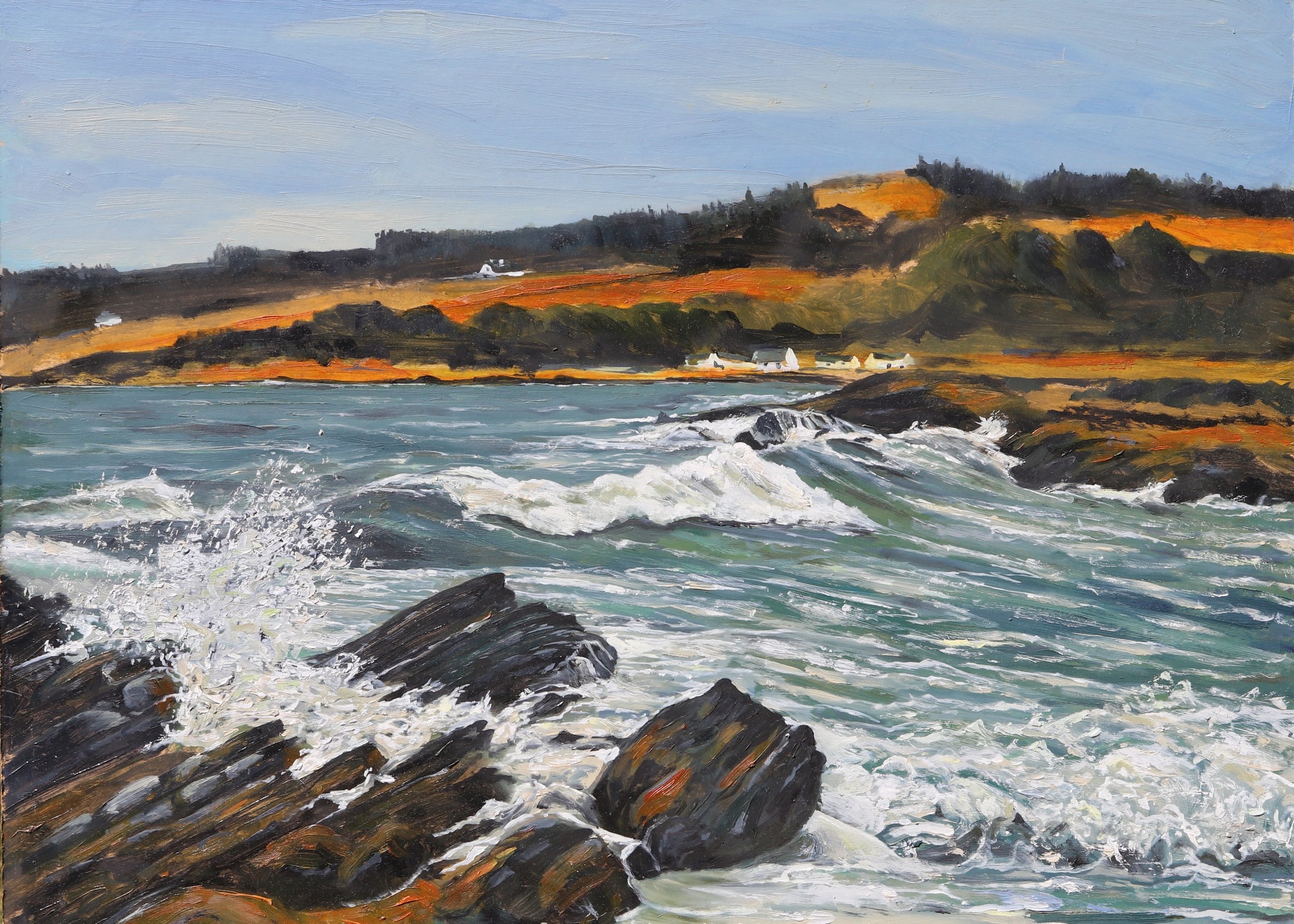 [G01] Grogport Beach No.1  (Media: Acrylic, Surface: Board 24” x 18” ) £120