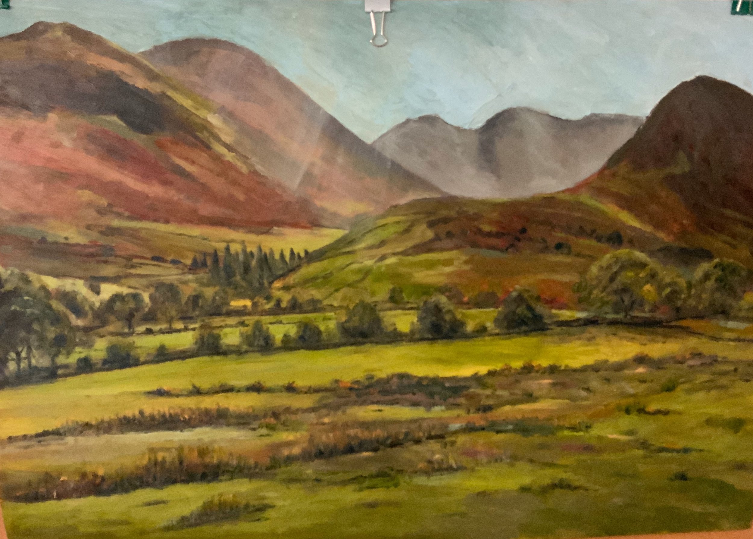 [L11] Little Langdale 3, Cumbria (Media: Oil, Surface: Paper 24” x 18” ) Not For Sale