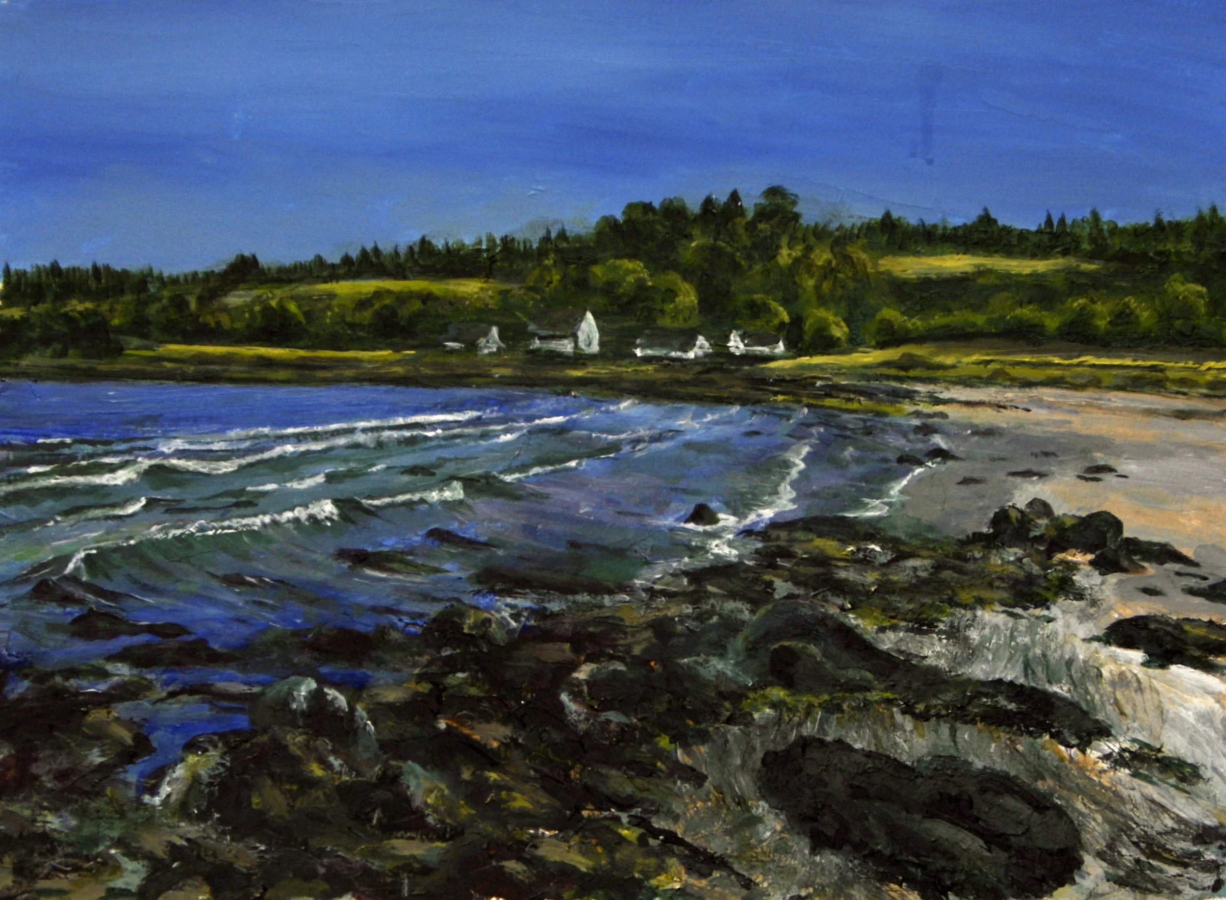 [G06] Grogport Beach No.2 (Original, Media: Acrylic, Surface: paper 29.7x42.0 cm) £90