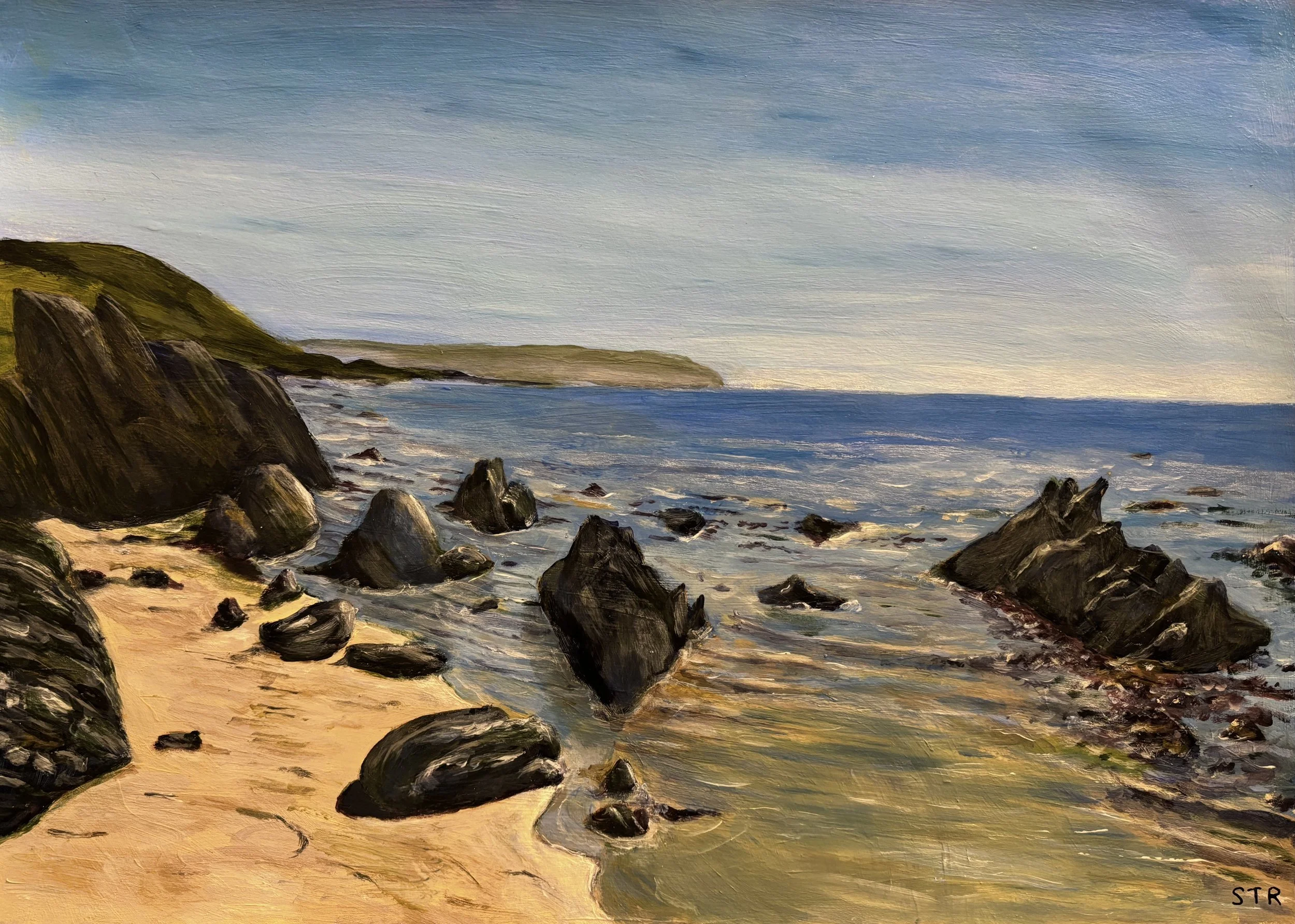 [S12] Port Corbert No.1, Kintyre (Media: Acrylic, Surface: Paper 29.7x42.0 cm) £70