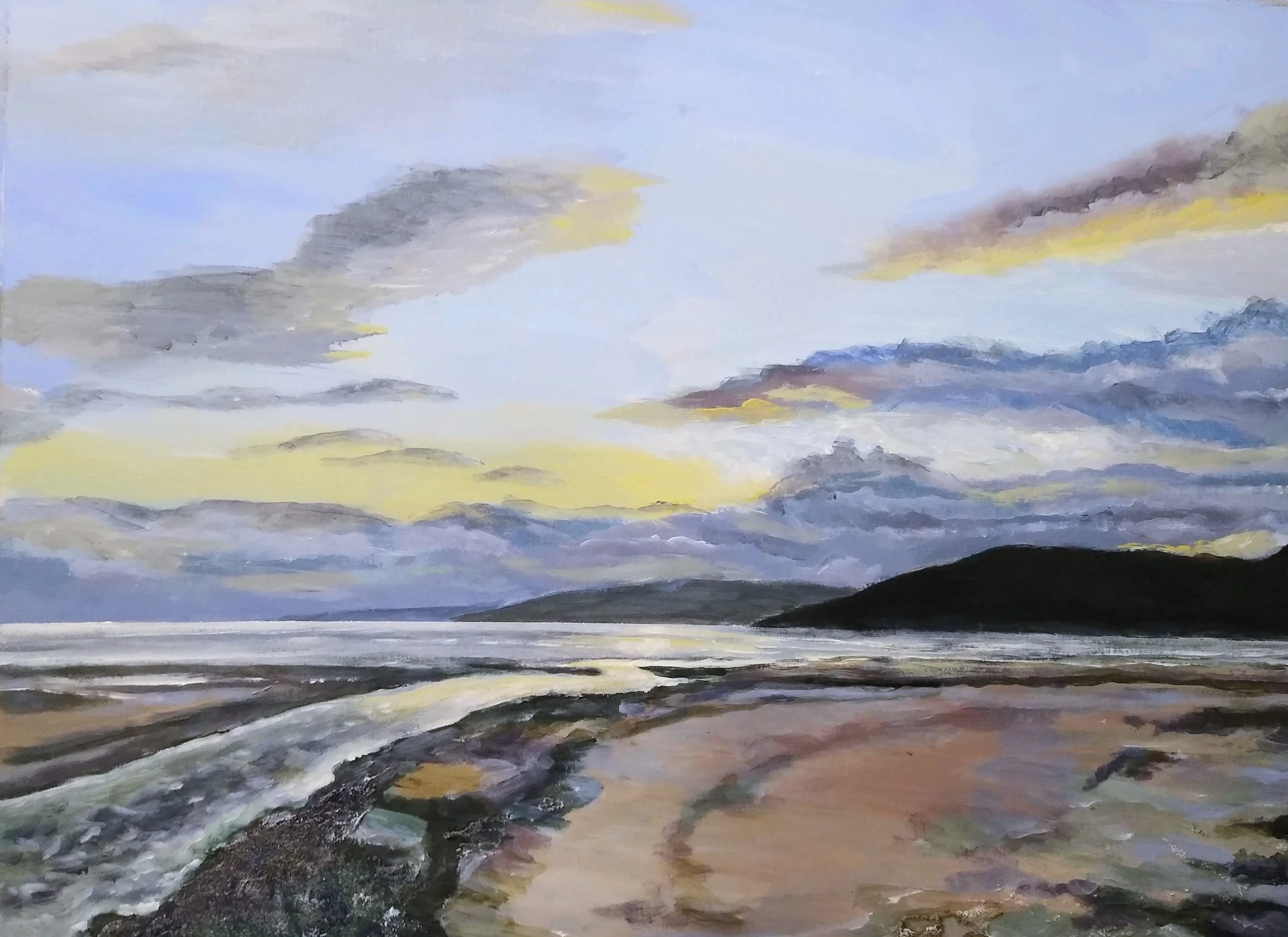 [C28] Carradale Bay (Media: Acrylic, Surface: Paper 29.7x42.0 cm) £40