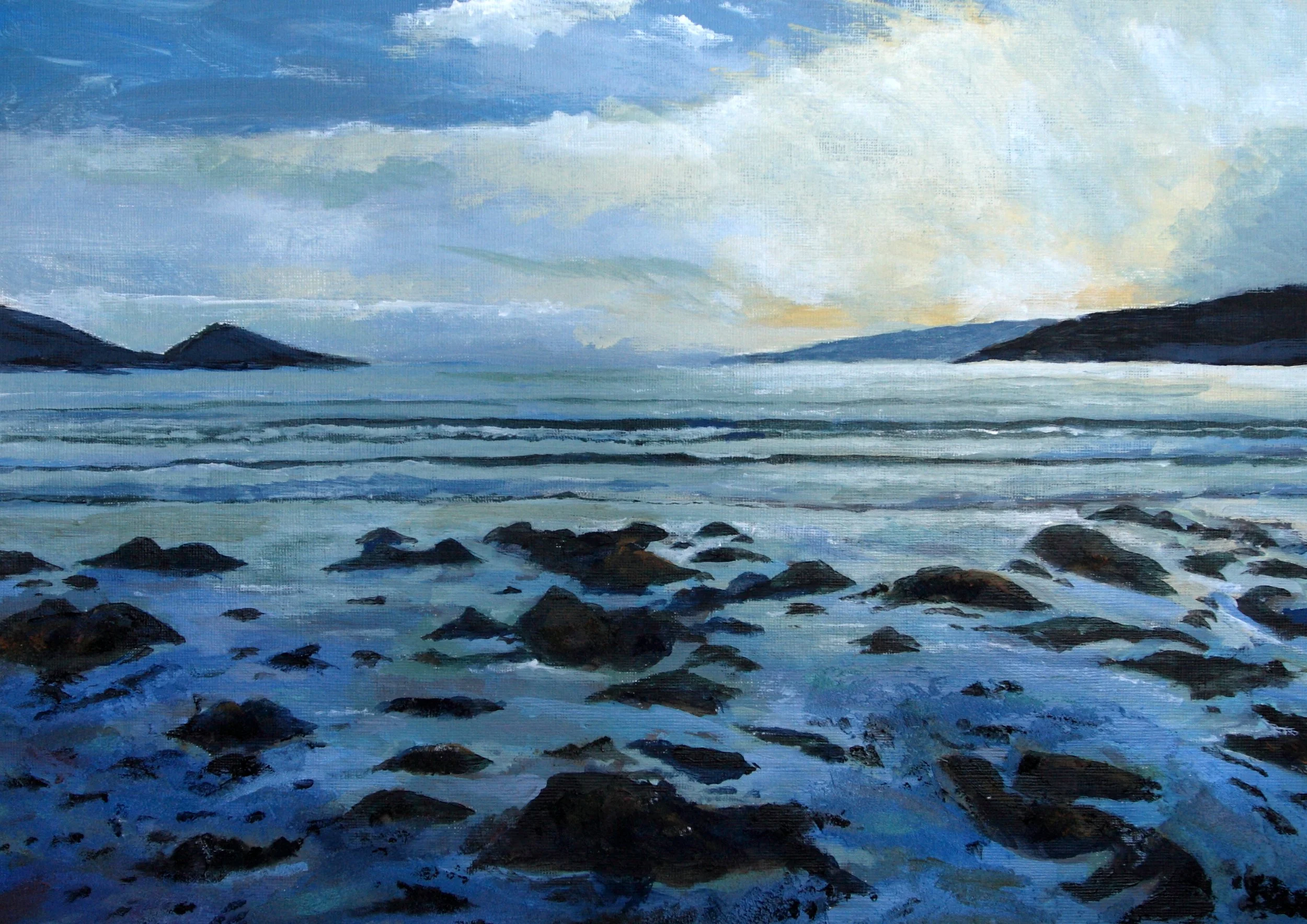 [C06] Carradale Bay (Media: Acrylic, Surface: Paper 29.7x42.0 cm) £70