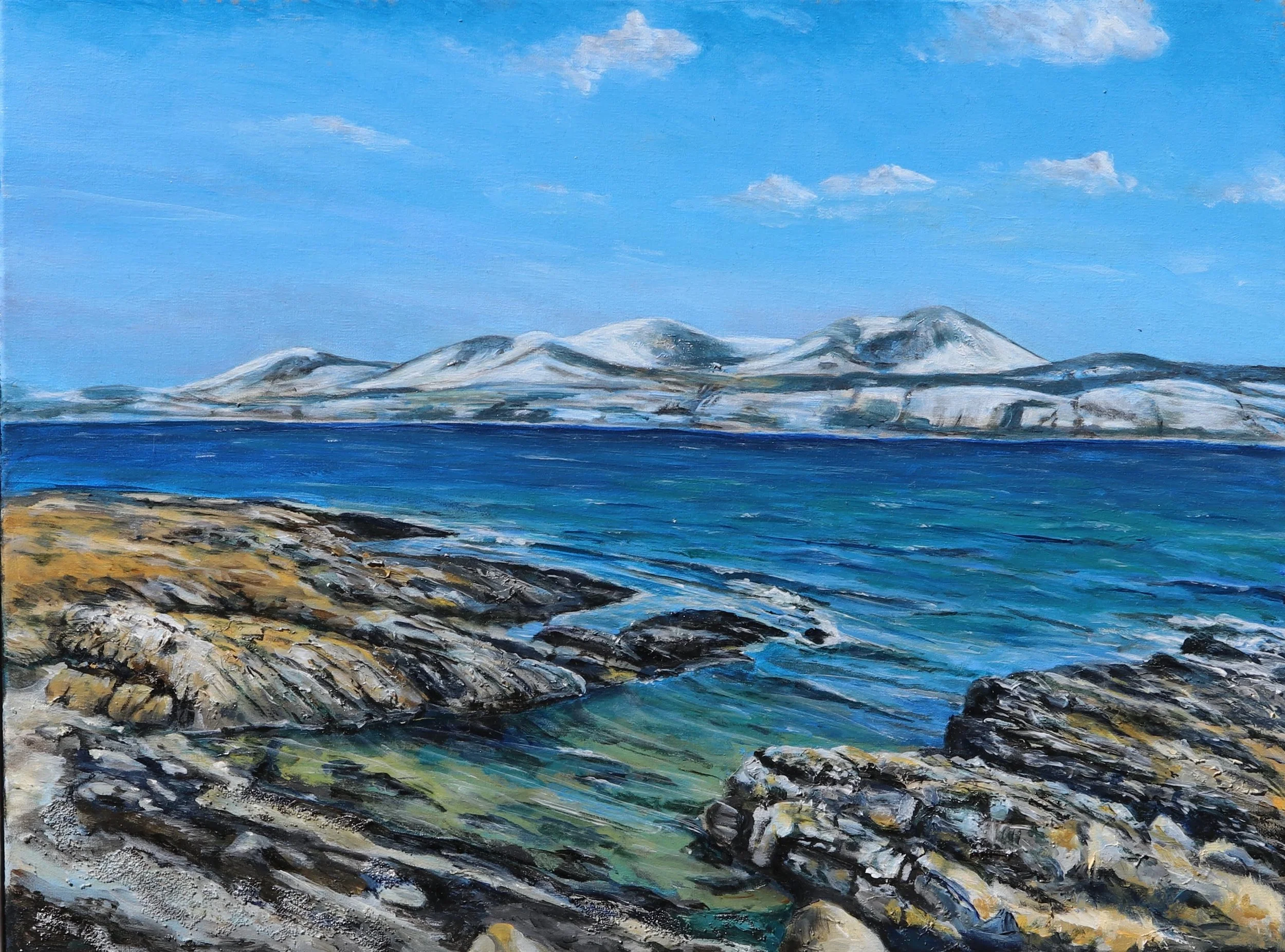 [G02] Arran from Grogport  (Original, Media: Acrylic, Surface: Canvas 24” x 18” ) £150