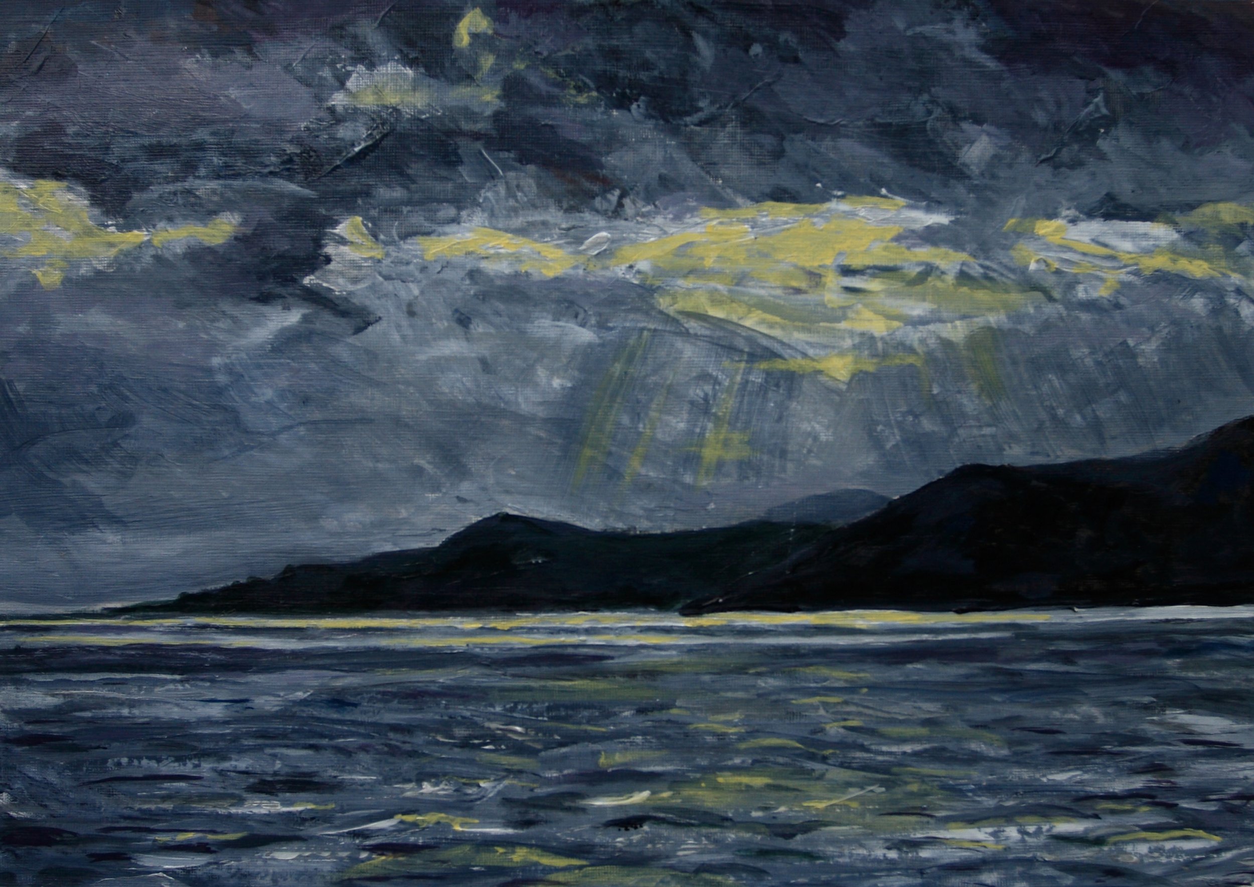 [C44] Carradale Bay (Media: Acrylic, Surface: Paper 29.7x42.0 cm) £70