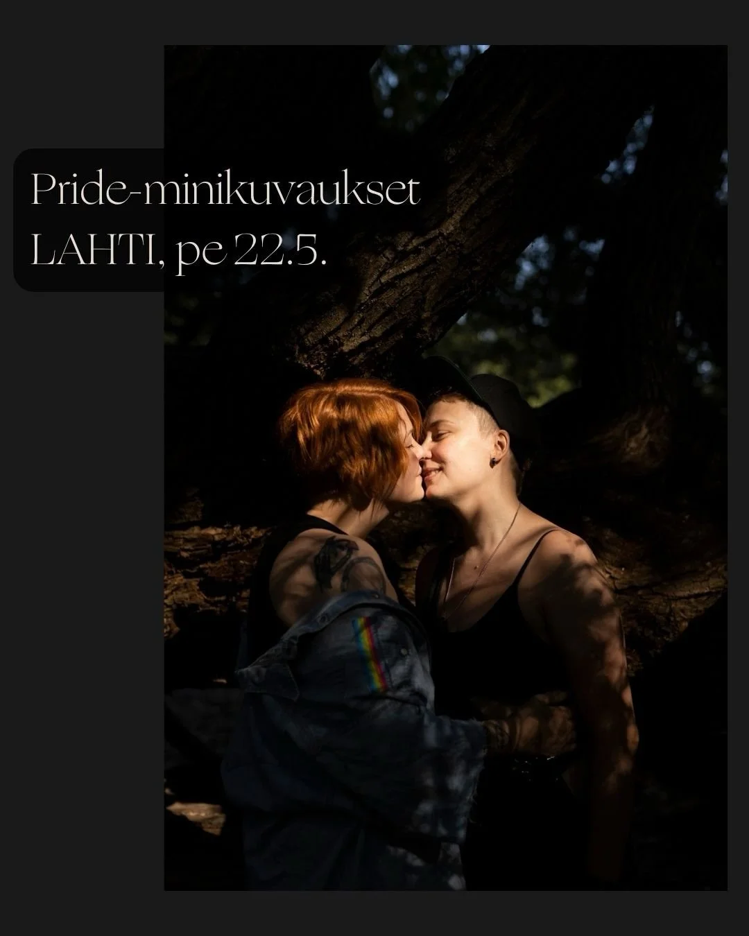 Me tullaan Lahti Prideille! Sonjahan on Lahesta kotoisin ja Tinksun syd&auml;mess&auml; on aina paikka Lahdelle. T&auml;ll&auml; kertaa ajattelimme my&ouml;s tarjota mahdollisuuden Helsinki prideilta tuttuihin, hyvin matalan kynnyksen minikuvauksiin.