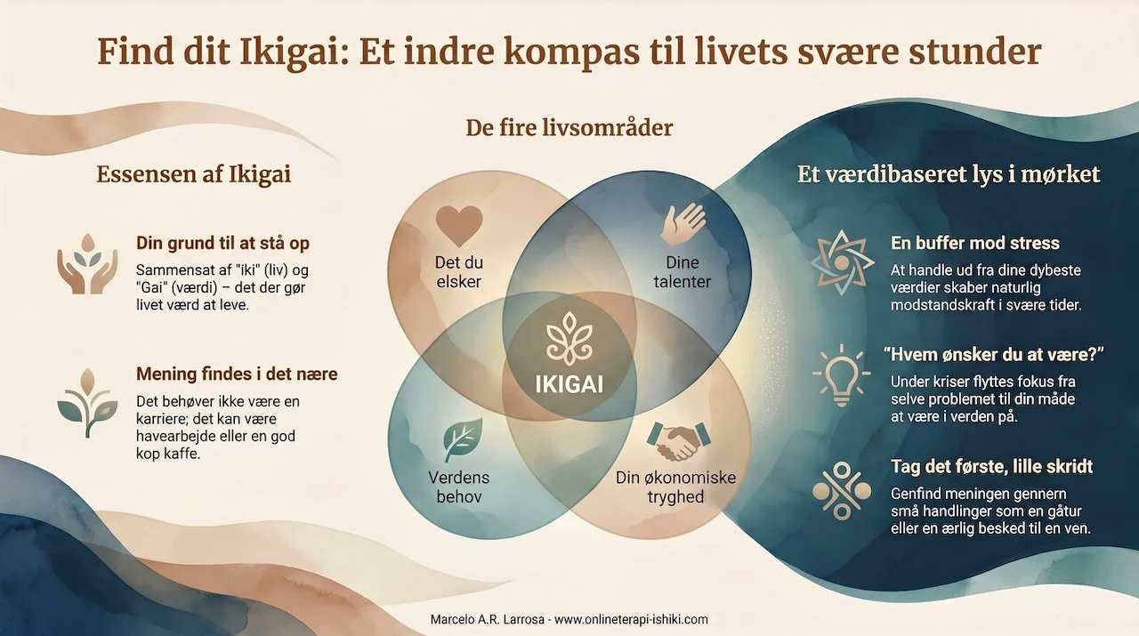 Ikigai Metode: Find dit Ikigai. Online Terapi ved Terapeuten Marcelo Larrosa