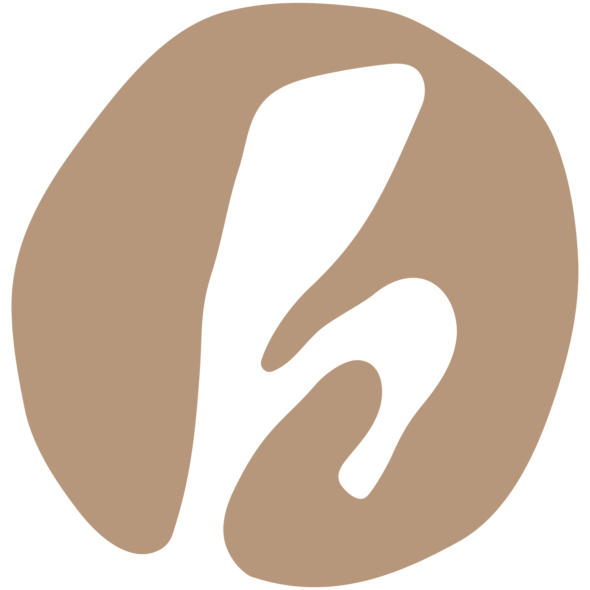 Harmoniamaan logosymboli, kasvin versoa muistuttava h-kirjain