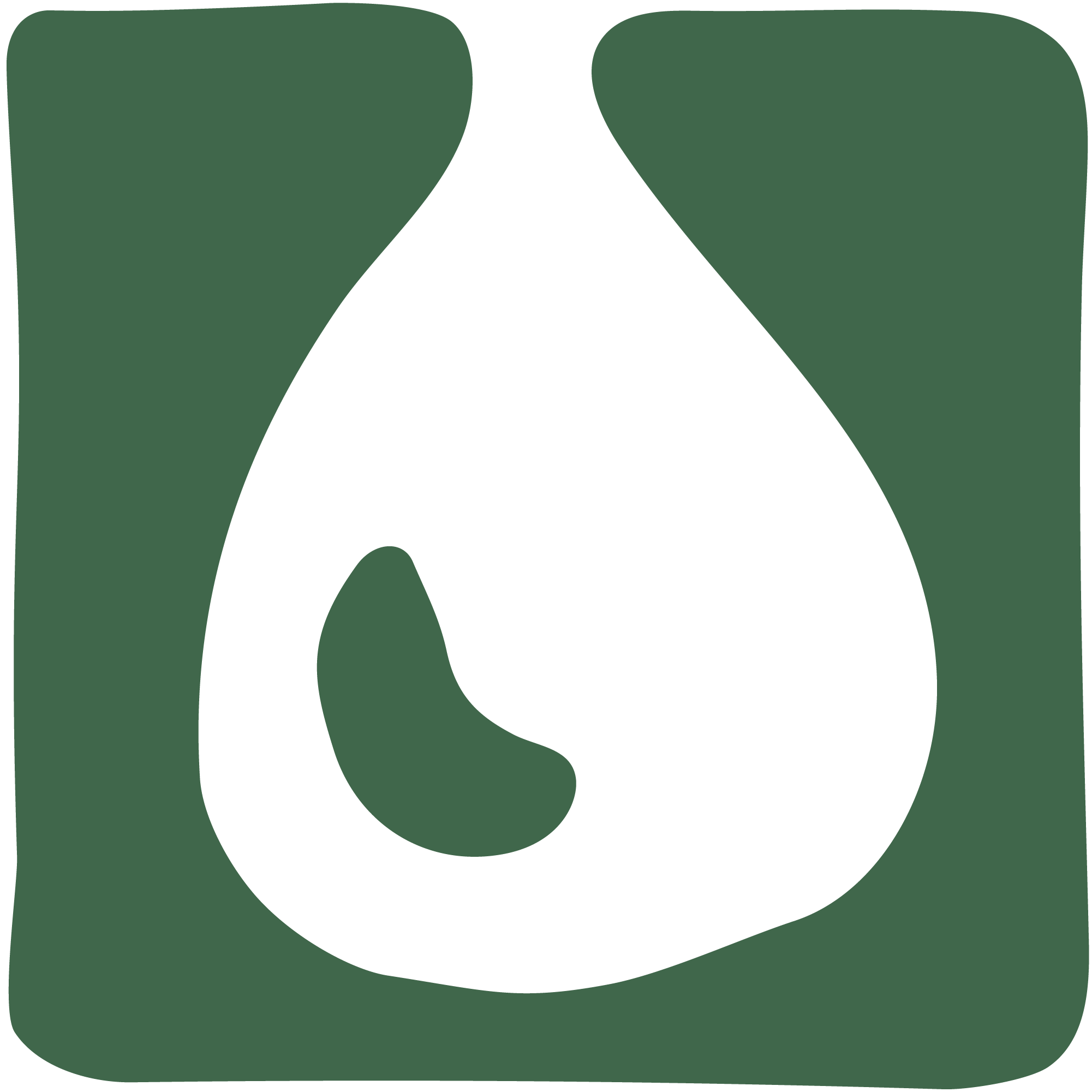 Vihreä abstrakti kuvio, joka symboloi vettä ja eteenpäin virtaavaa elämää