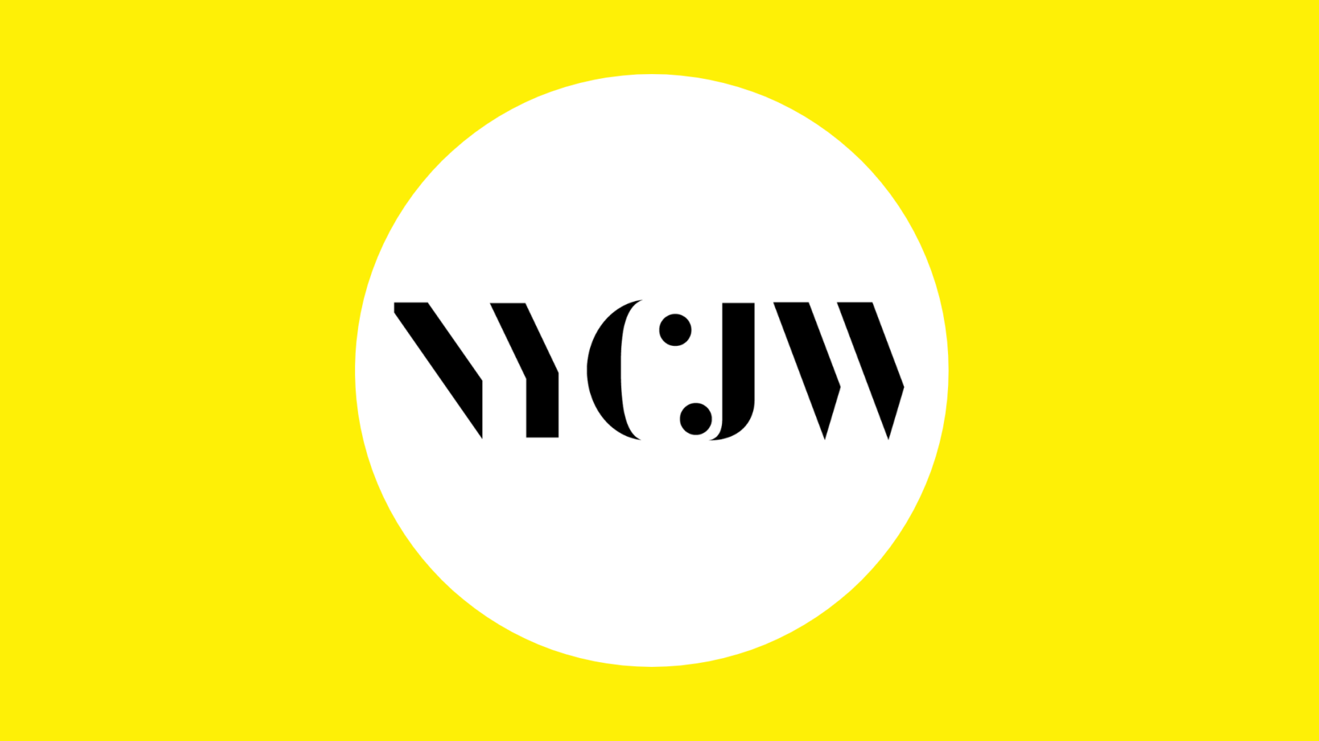 Yellow background with a white circle in the center, containing the word 'YAY!' written in black, stylized, mirrored text.