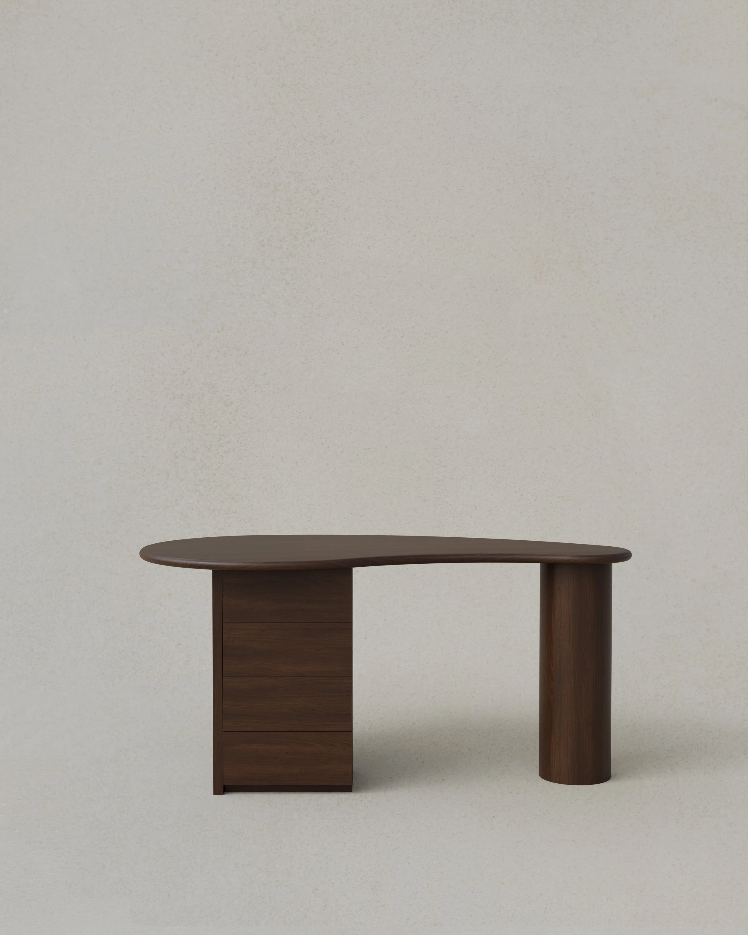 Kidney Desk Full Drawers Medium Choc Front.jpg