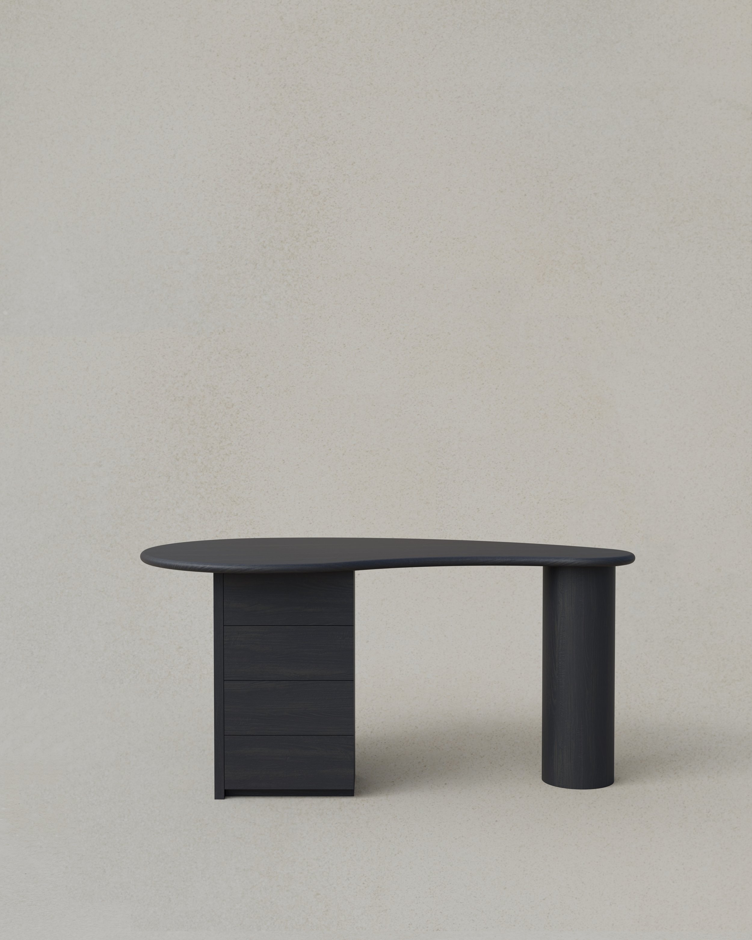 Kidney Desk Full Drawers Medium Black Front.jpg