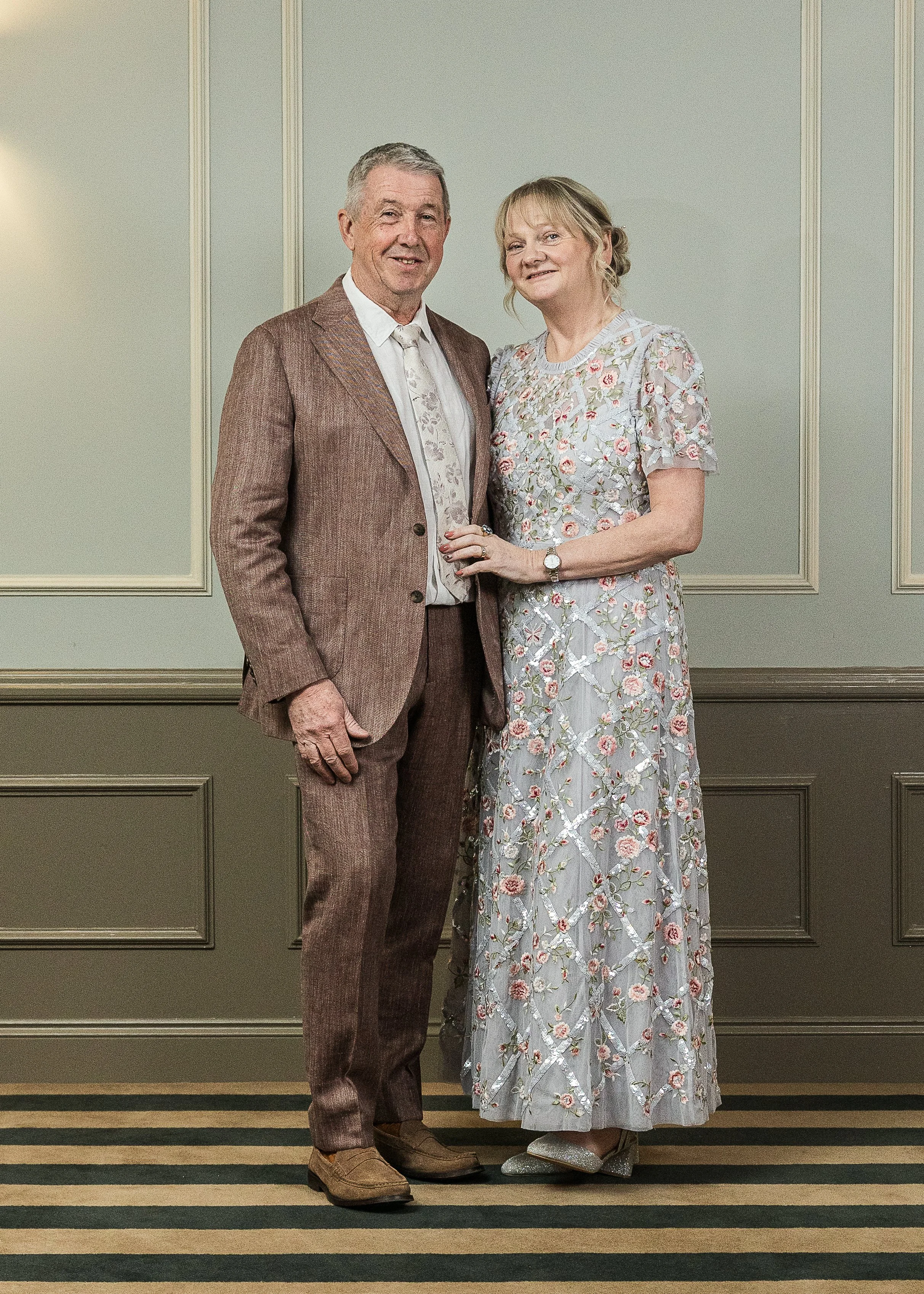 Mother and father of the groom at their sons hertfordshire wedding 