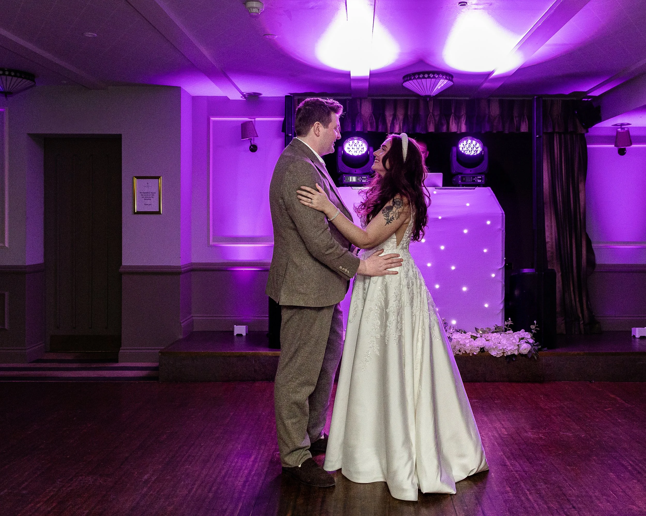 Bride and Grooms first dance on their wedding day in Hertfordshire