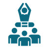 graphic of teacher and students for teaching techniques for yoga teacher training portugal