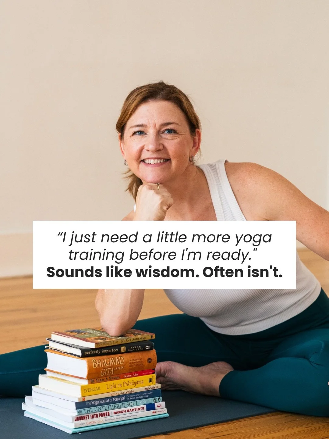 We just kicked off a new cohort inside Elevate Your Impact (my yoga teacher mentorship program) and this came up (not surprisingly!!)

Teachers who want to lead workshops, teach more, step into bigger rooms &mdash; but are waiting. Waiting to know mo