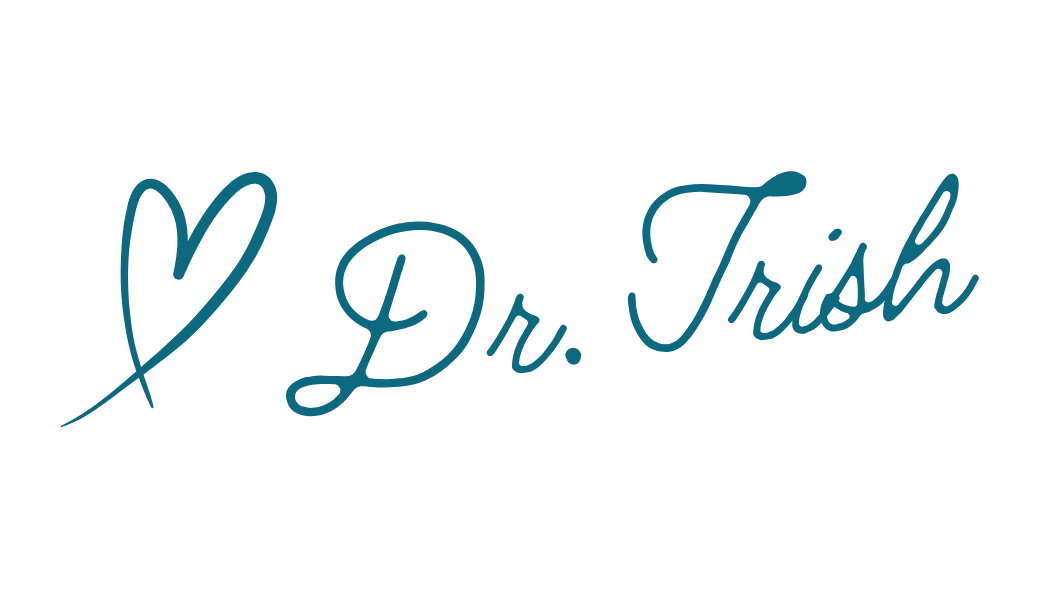 Dr Trish Corley signature with a heart