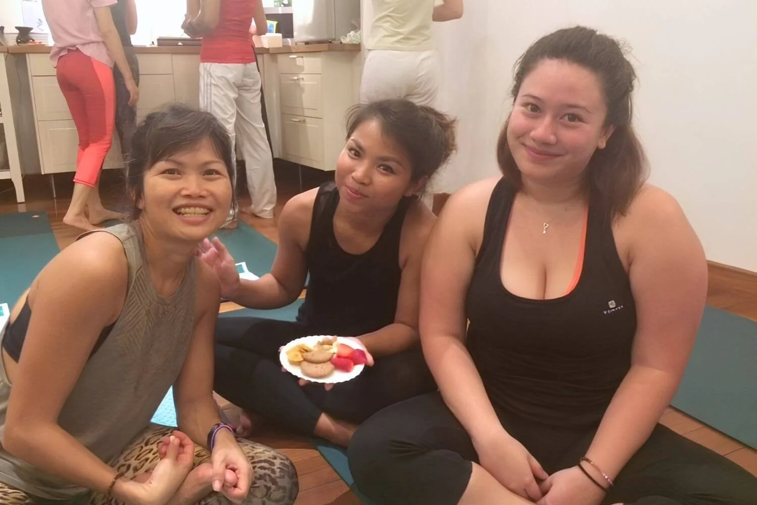 Stacey, a Power to Lead yoga teacher training graduate, during training in Lisbon
