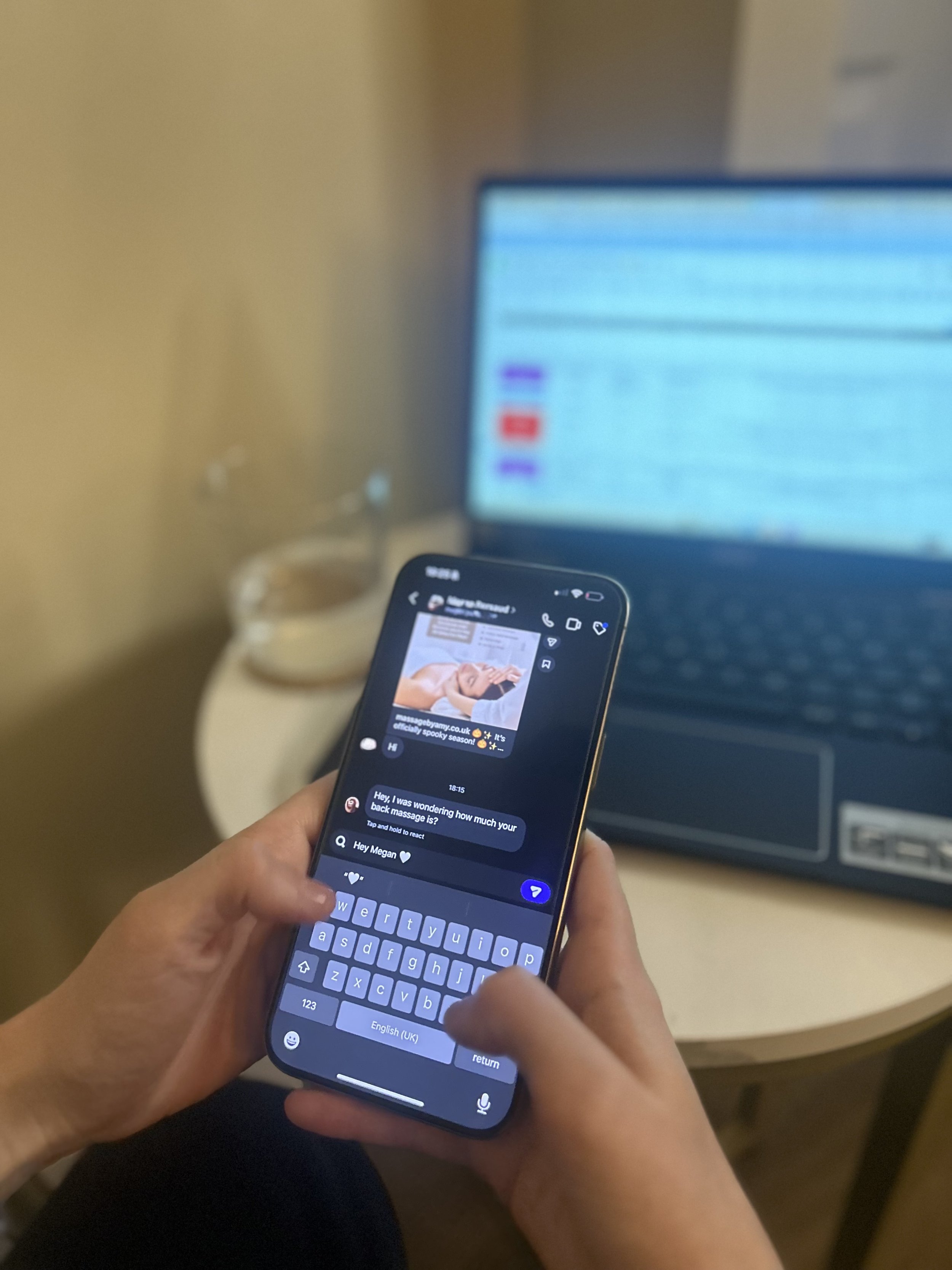 social media direct messages and engagement on mobile screen representing DM Management