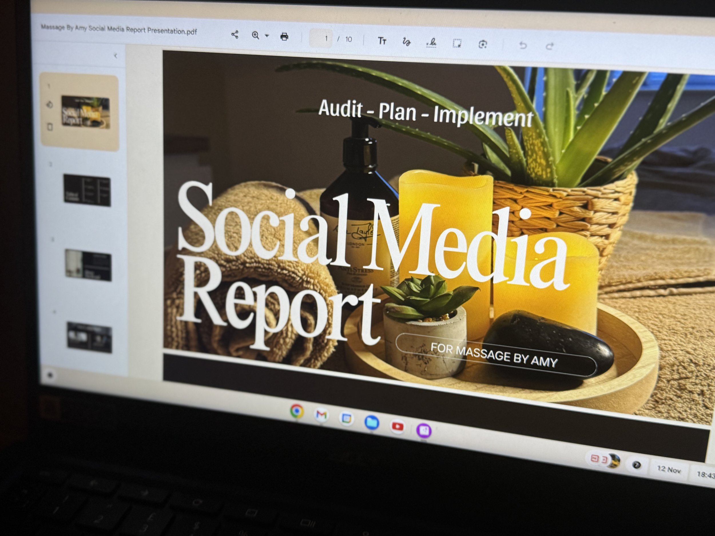 analytics dashboard showing social media metrics and reporting