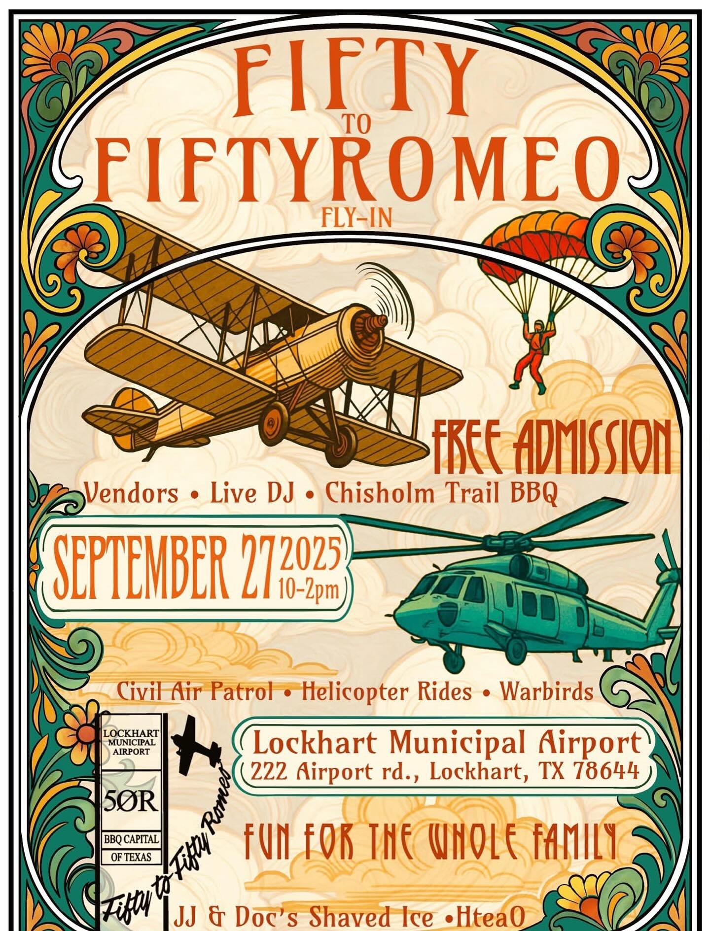 Come visit us! Women in Aviation Austin Chapter has a booth at the Fifty to Fifty Romeo Fly-In this Saturday! We&rsquo;ll be there from 10am to 2pm! ✈️😊 Join the fun!