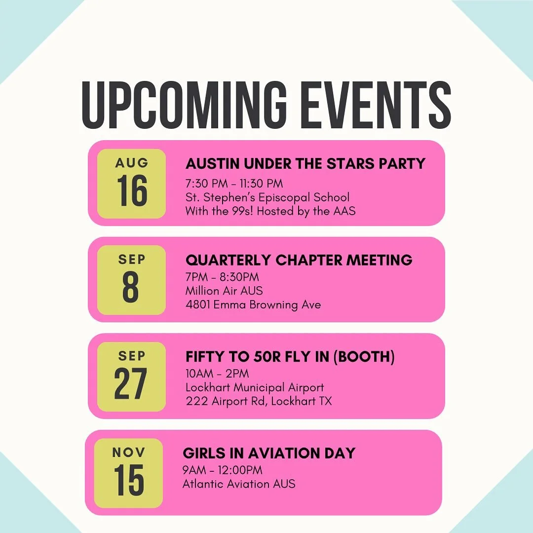 Hope to see you at our upcoming events! ✈️✨