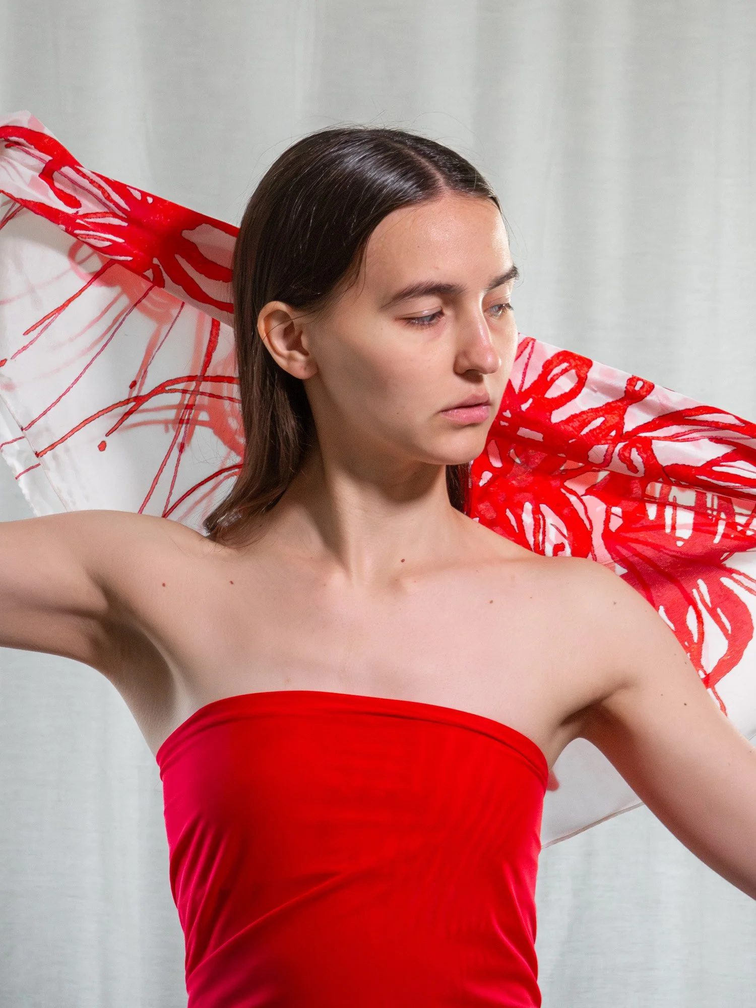 White Kusari Scarf, 90x90