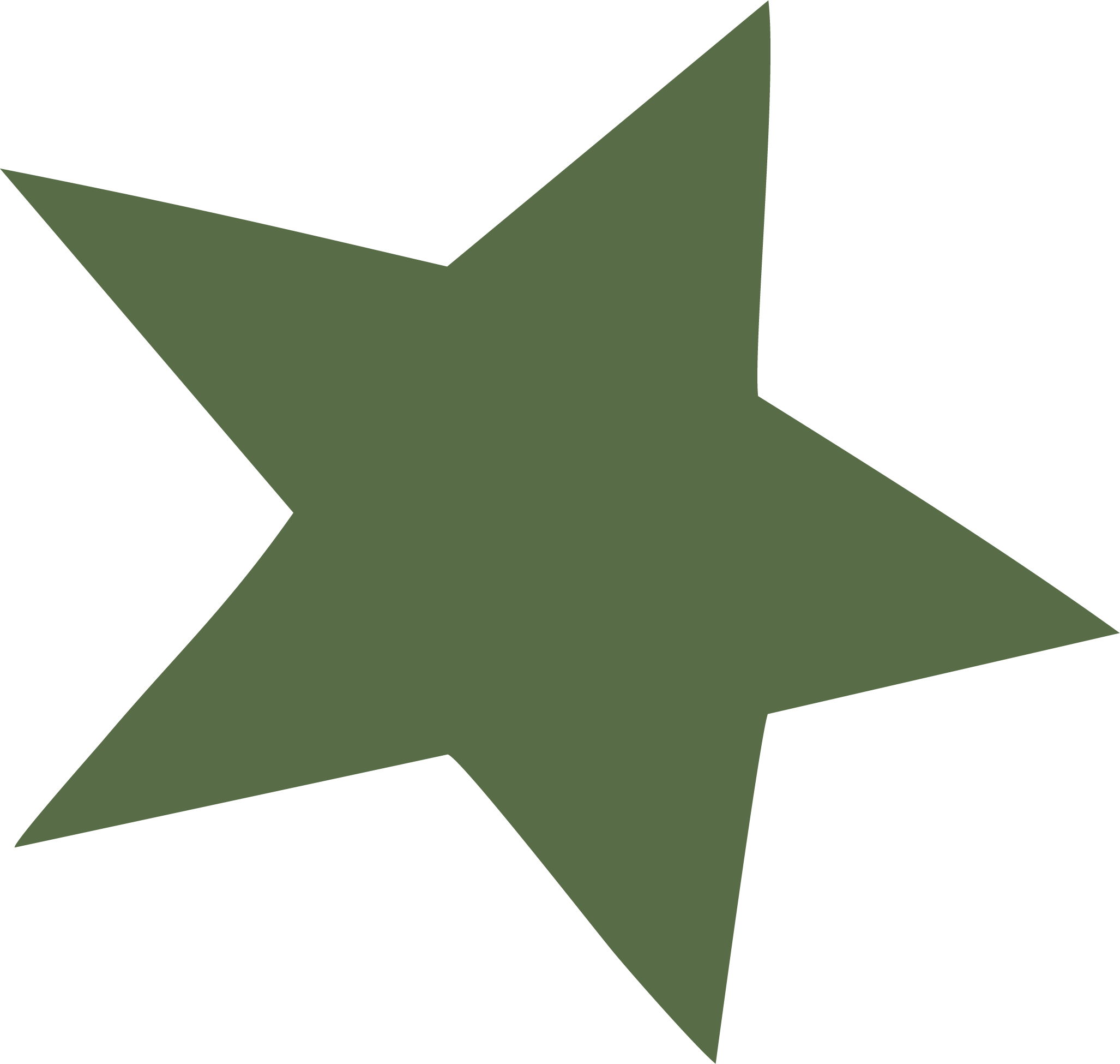 3D green and black geometric abstract shape with sharp angles.