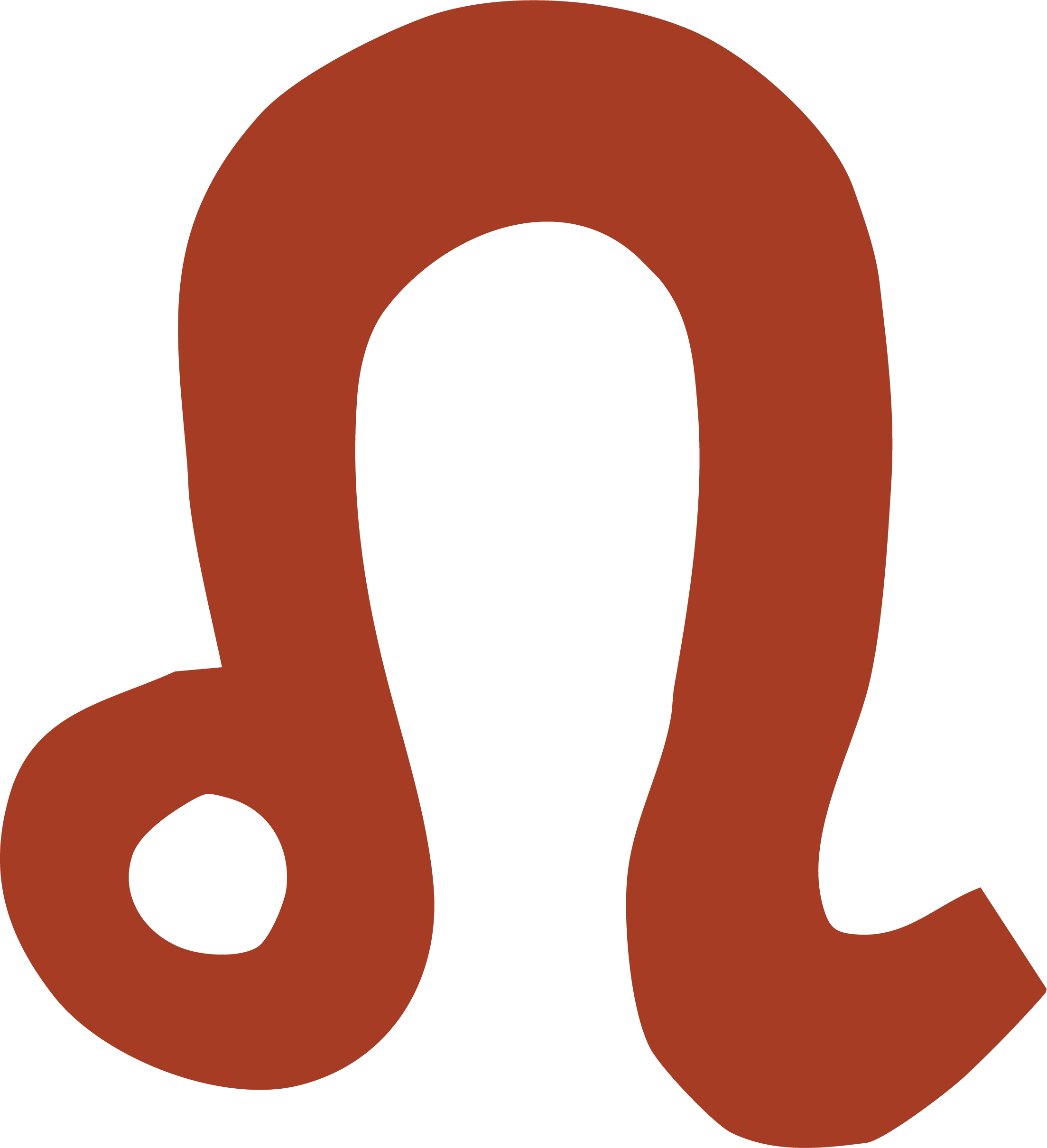 Large stylized Leo astrology symbol